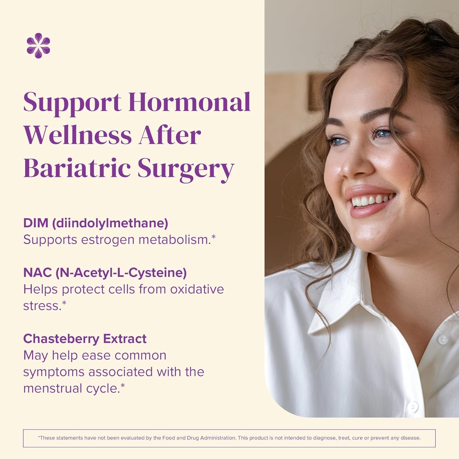 BariMelts Hormonal Balance+ for GLP-1 Users and Bariatric Patients - DIM, NAC & Chasteberry Supports Hormone Balance for Women - 60 Smooth-Coated Caplets (1-Month Supply) BariMeltsAu supplements