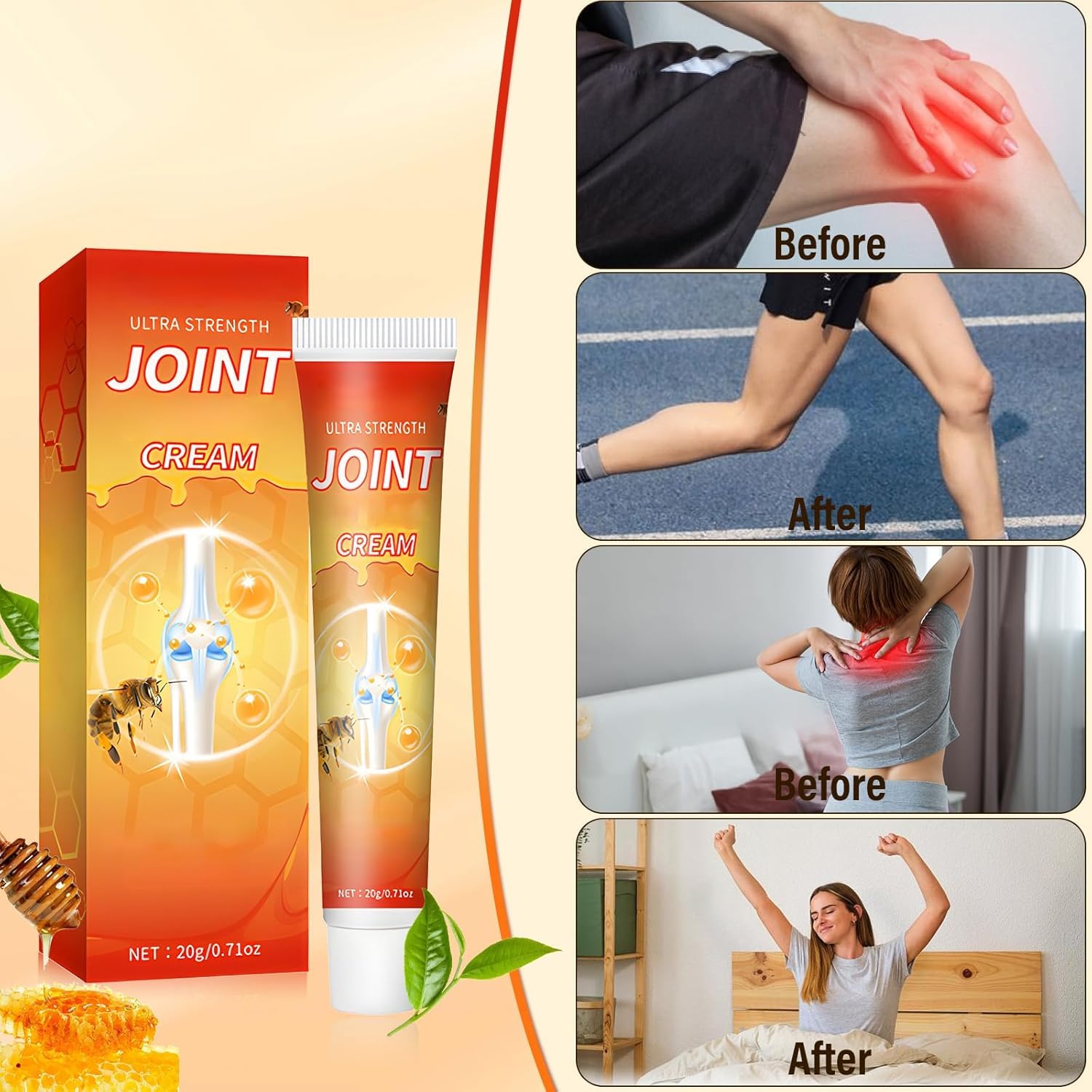 XiuFa 3PCS Joint Cream, Bee Venom Joint Repair Cream, for Back, Neck, Feet, Shoulder XiuFaAu supplements