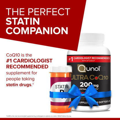Qunol CoQ10 200mg Softgels, Ultra CoQ10 - Ultra High Absorption Coenzyme Q10 QunolUS supplements