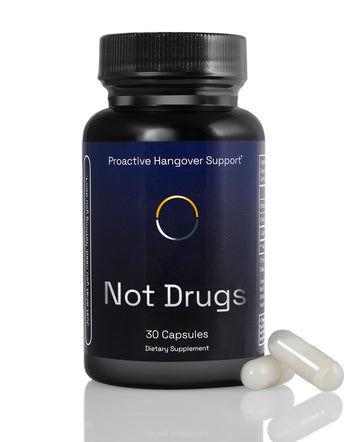 Not Drugs Proactive Hangover Support that Actually Works | Effective, Affordable & Backed by Science | 30 Capsules | 30 Doses | L-Cysteine, Vitamin B6, Vitamin C Not DrugsAu supplements