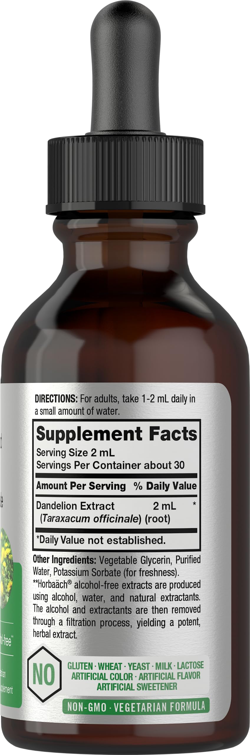 Dandelion Root Extract | 2 fl oz | Super Concentrated | Alcohol Free Liquid Tincture HorbäachUS supplements
