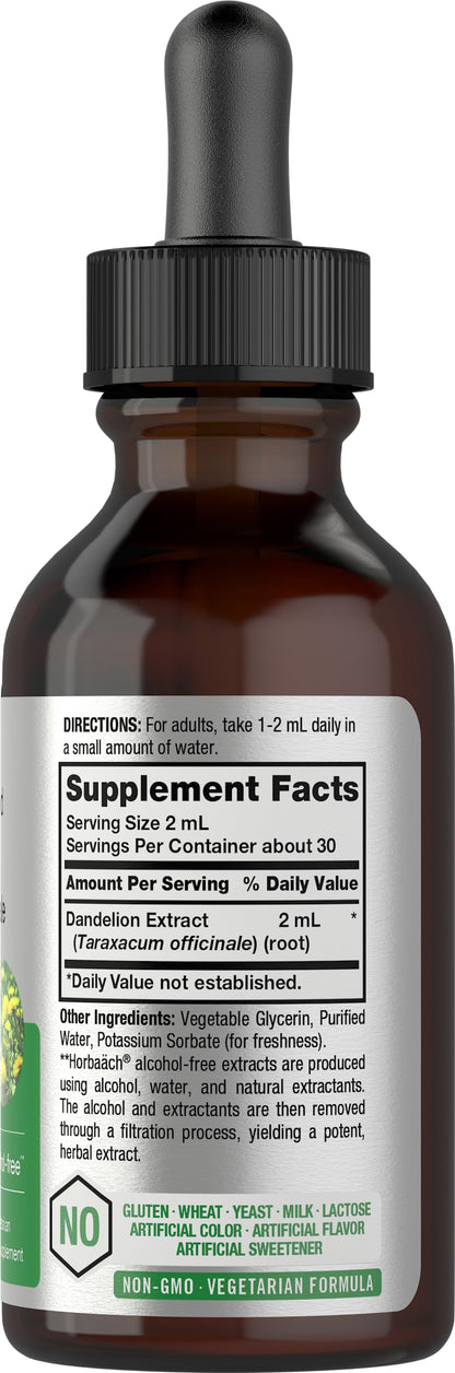 Dandelion Root Extract | 2 fl oz | Super Concentrated | Alcohol Free Liquid Tincture HorbäachUS supplements