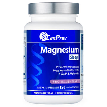 CanPrev Magnesium Bisglycinate Chelated + GABA & Melatonin, 120 Veg Caps, 120-Day Supply, Support Restful Night, Muscle Function, Promote Relaxation & Balanced Sleep-Wake Cycle, Vegan, No GMO & Gluten CanPrevAu supplements