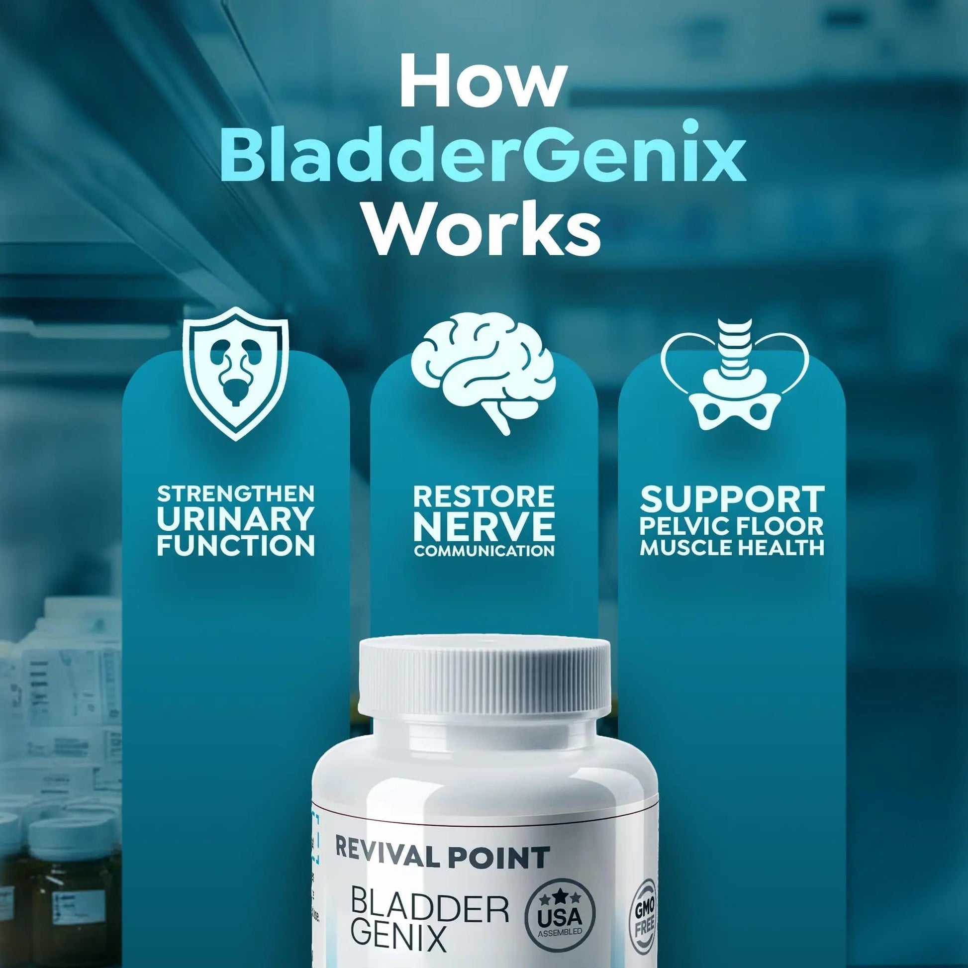 Bladdergenix Bladder Control Supplement for Women and Men – Natural Urinary Urgency & Frequency Support – Crataeva Nurvala & Lindera Aggregata Herbal Blend for Bladder Health – 56 Capsules Revival PointAu supplements
