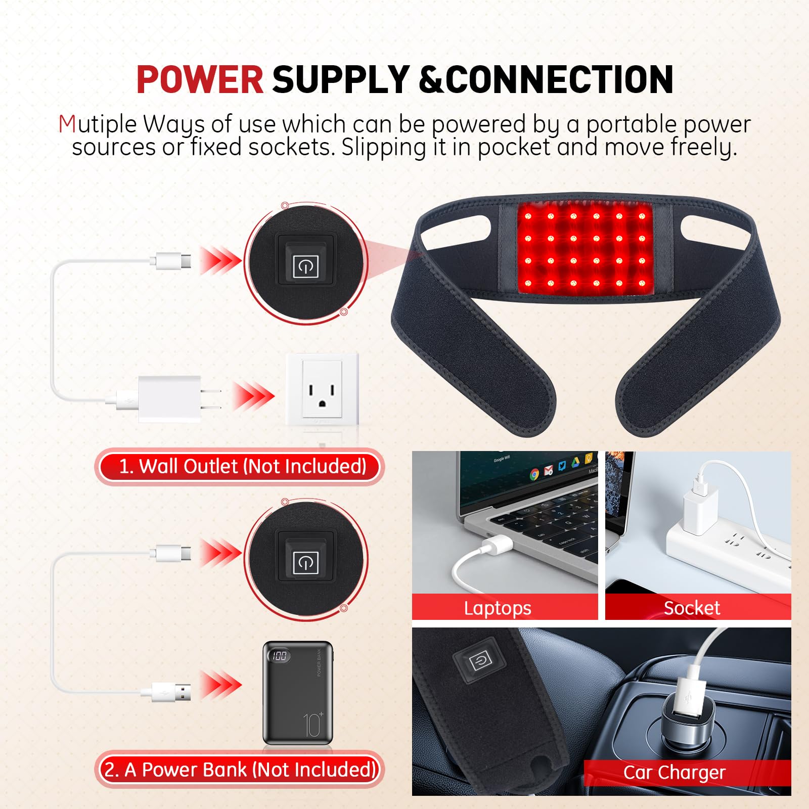Rikimxin Red Light Therapy for Neck, 660nm Red Light and 850nm Near Infrared Light Therapy Pad RikimxinAu supplements