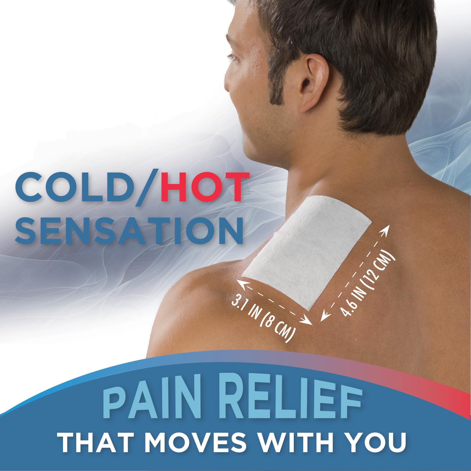 TheraCare Cold Hot Medicated Patch | 5% Menthol | Neck, Shoulder, Small Areas | 4.6” x 3.1” | 5-Count Thera CareAu supplements
