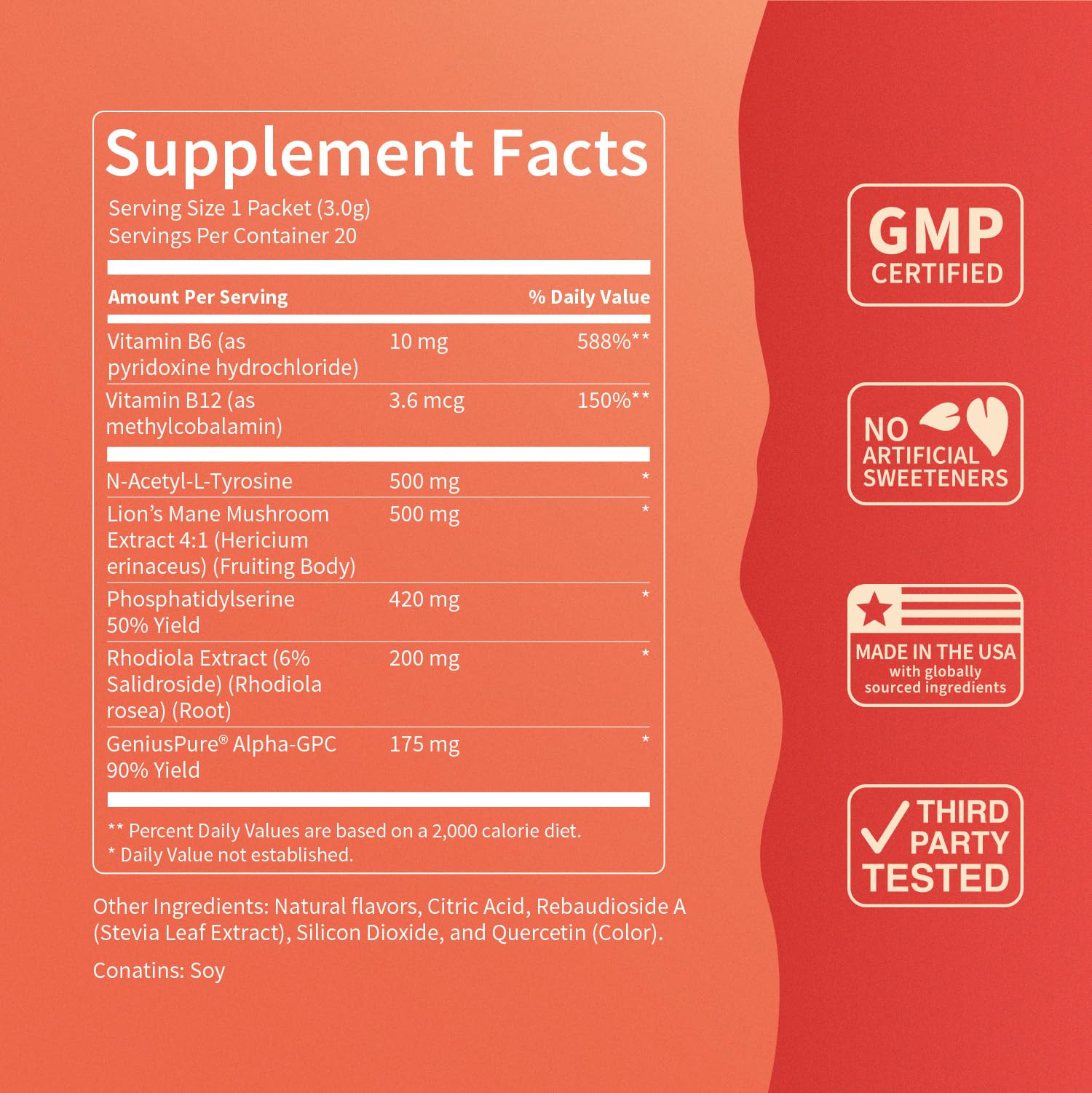 Nello Superfocus Mojito – Nootropic Focus Drink Mix, 20 On-The-Go Packets, Alpha GPC, Lion’s Mane, Rhodiola, Sugar-Free NelloAu supplements