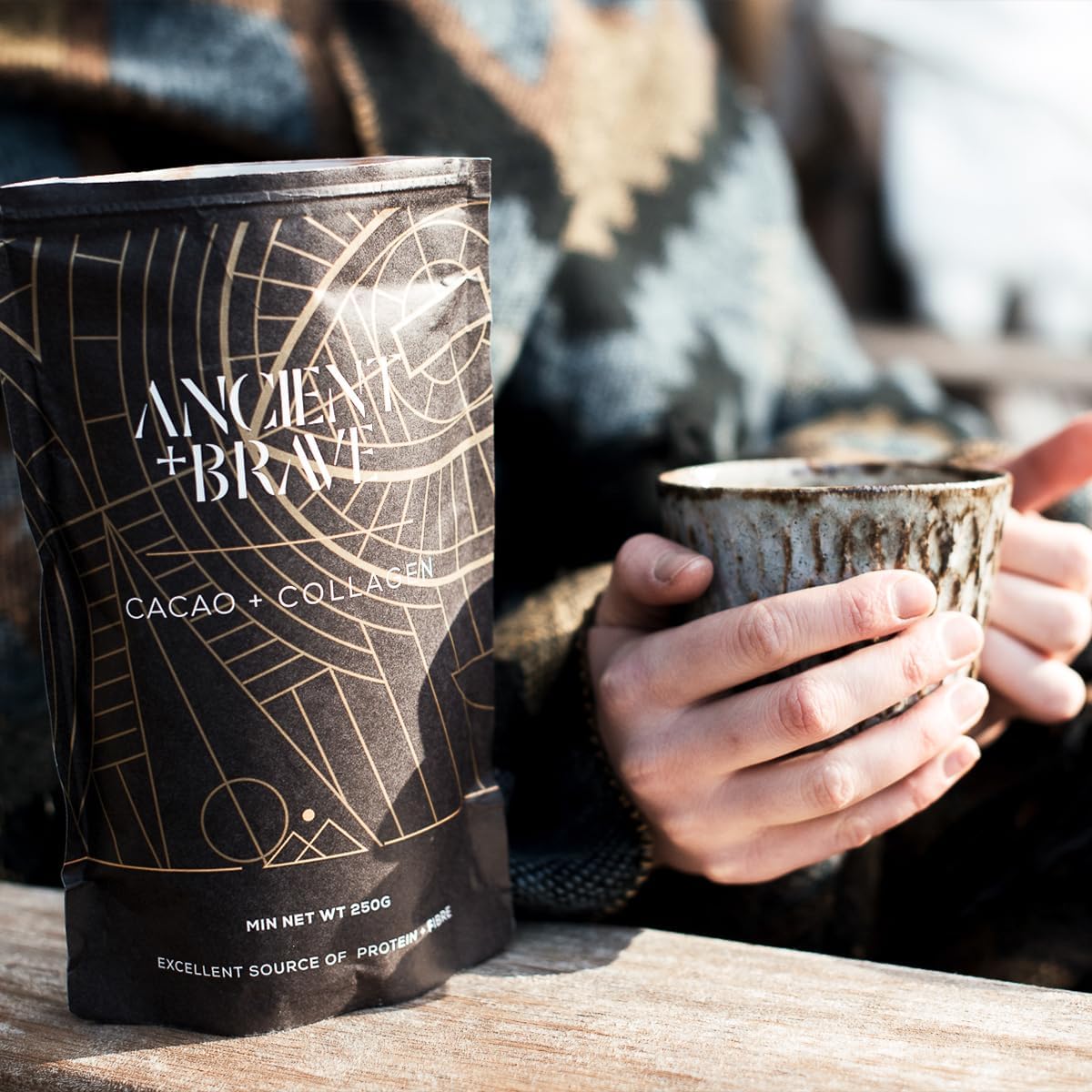 Ancient + Brave - Cacao + Collagen Powder 250g - Peruvian Raw Cacao Hot Chocolate with Grass Ancient + BraveAu supplements