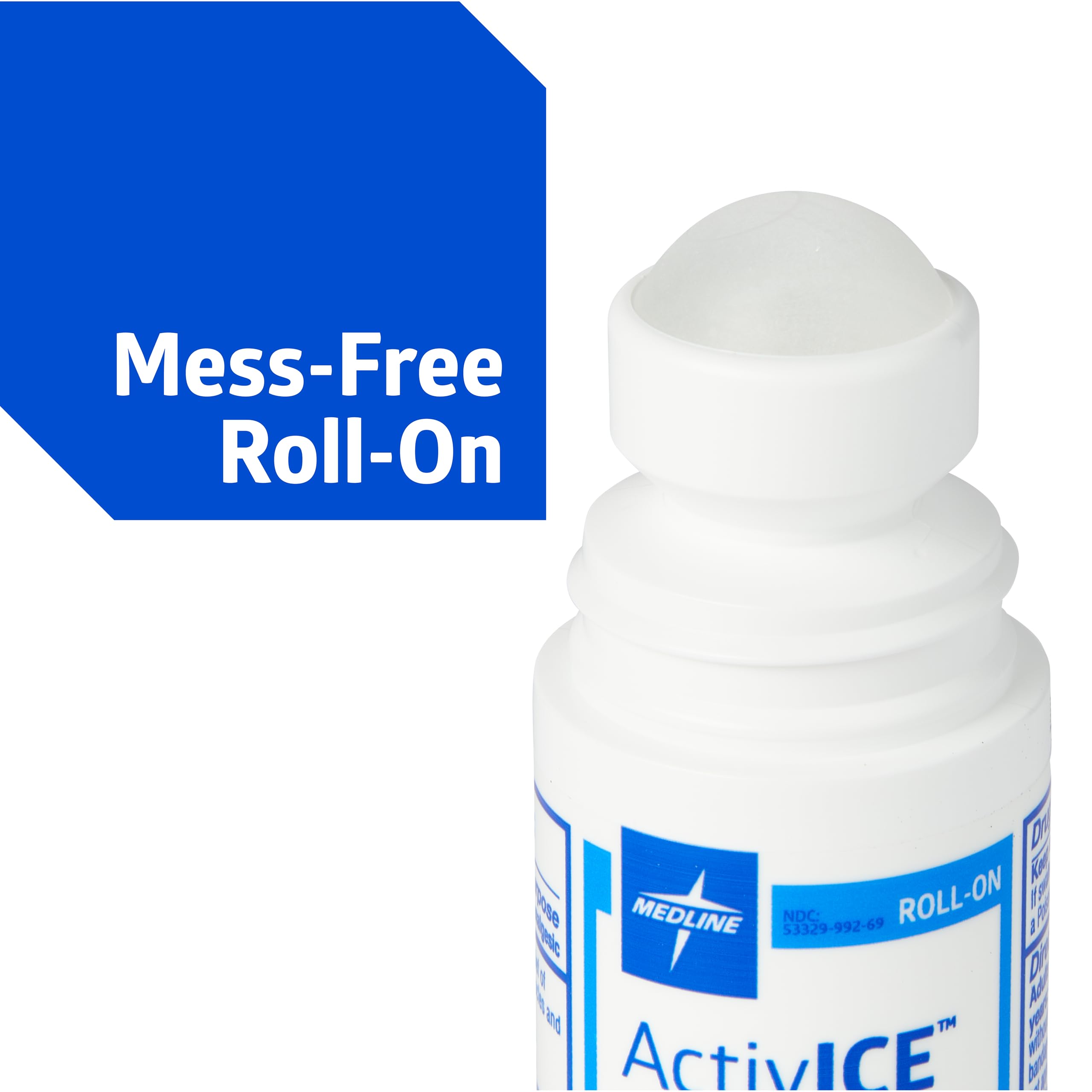 Medline ActivICE Roll-On Cooling Gel, Topical Pain Relief for Arthritis, Joint, Muscle, Back & Body Aches & Pain, 3 oz (3 Count) MedlineAu supplements