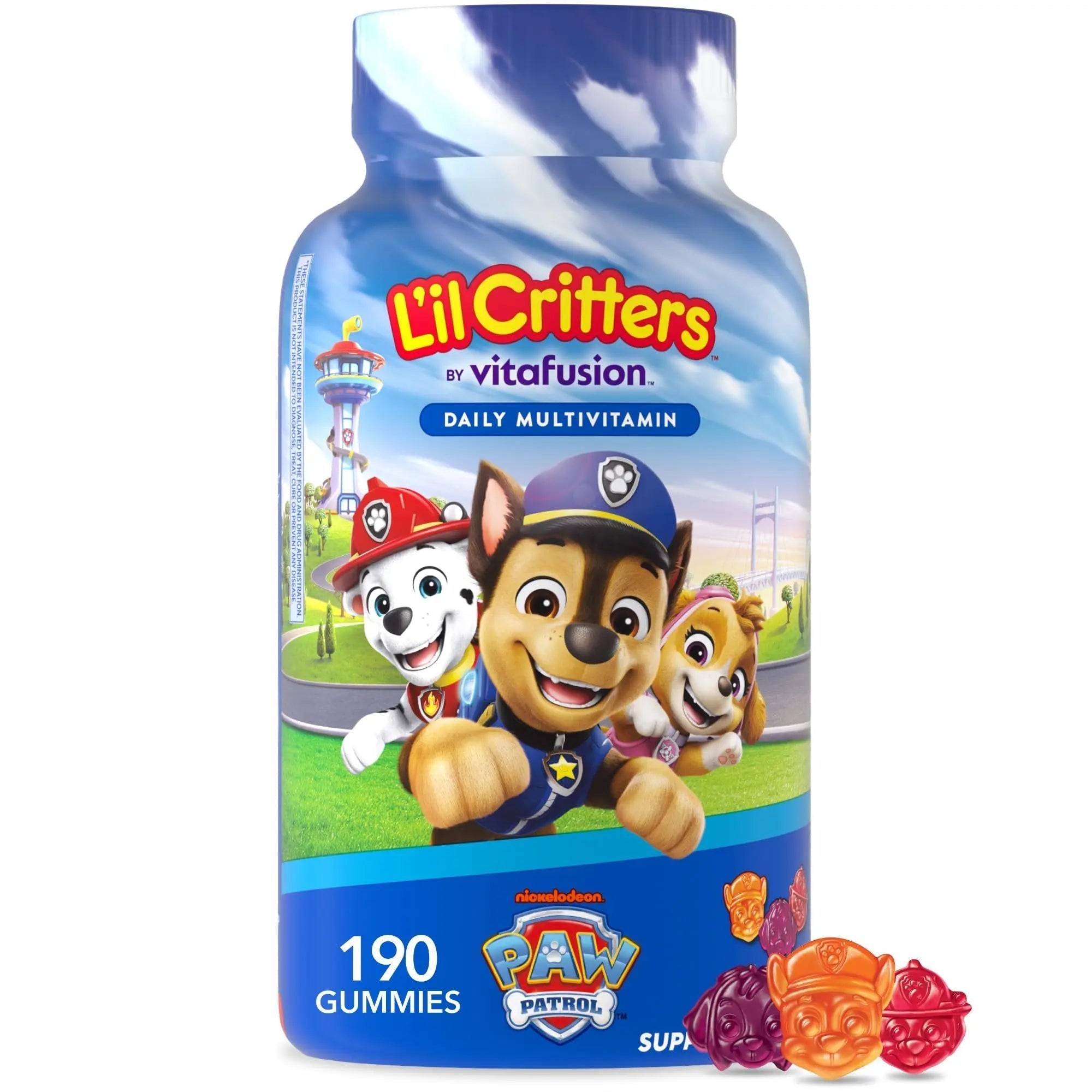 L’il Critters Paw Patrol Gummy Vites Daily Gummy Multivitamin for Kids, Vitamin C, D3 for Immune Support Cherry Lil CrittersAu supplements