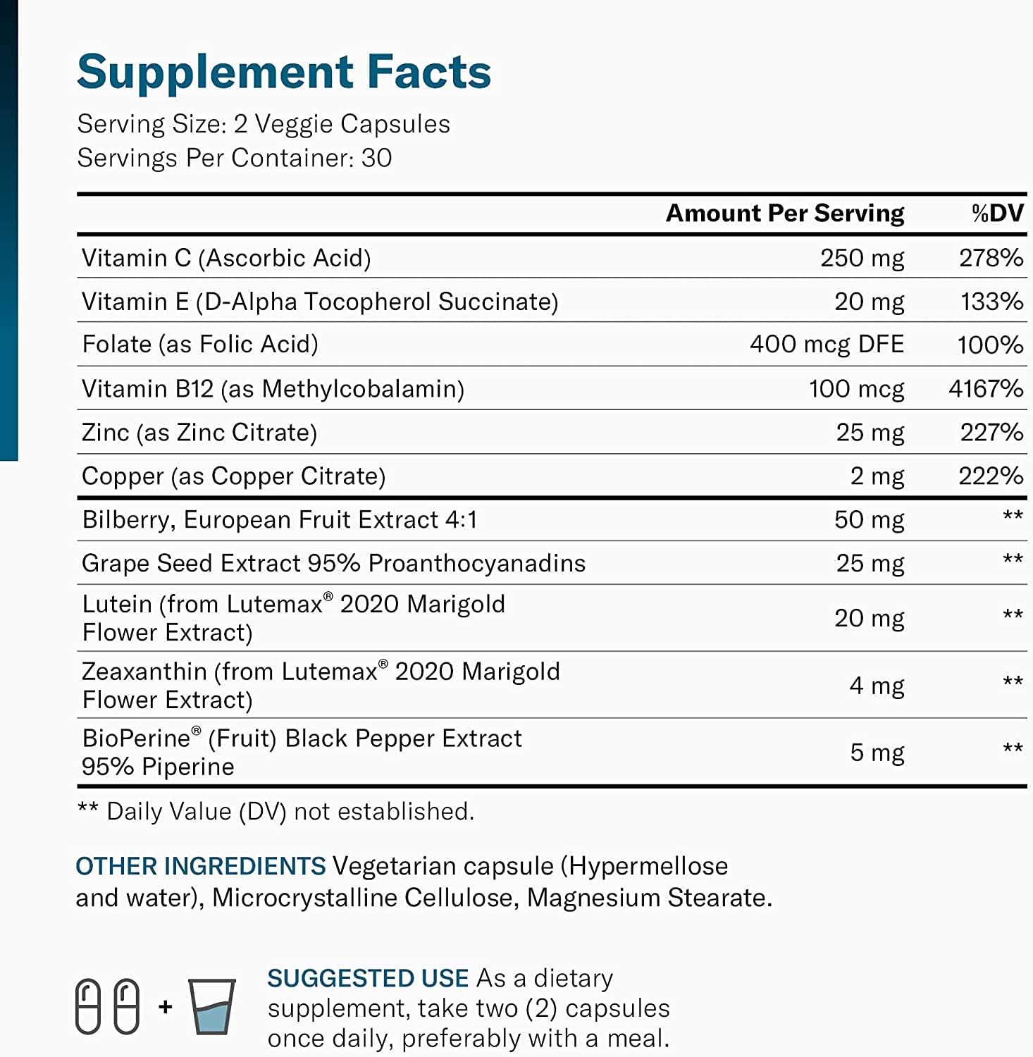 Areds 2 Eye Vitamins - Lutein, Zeaxanthin & Bilberry Extract - Supports Eye Physician's CHOICEAu supplements