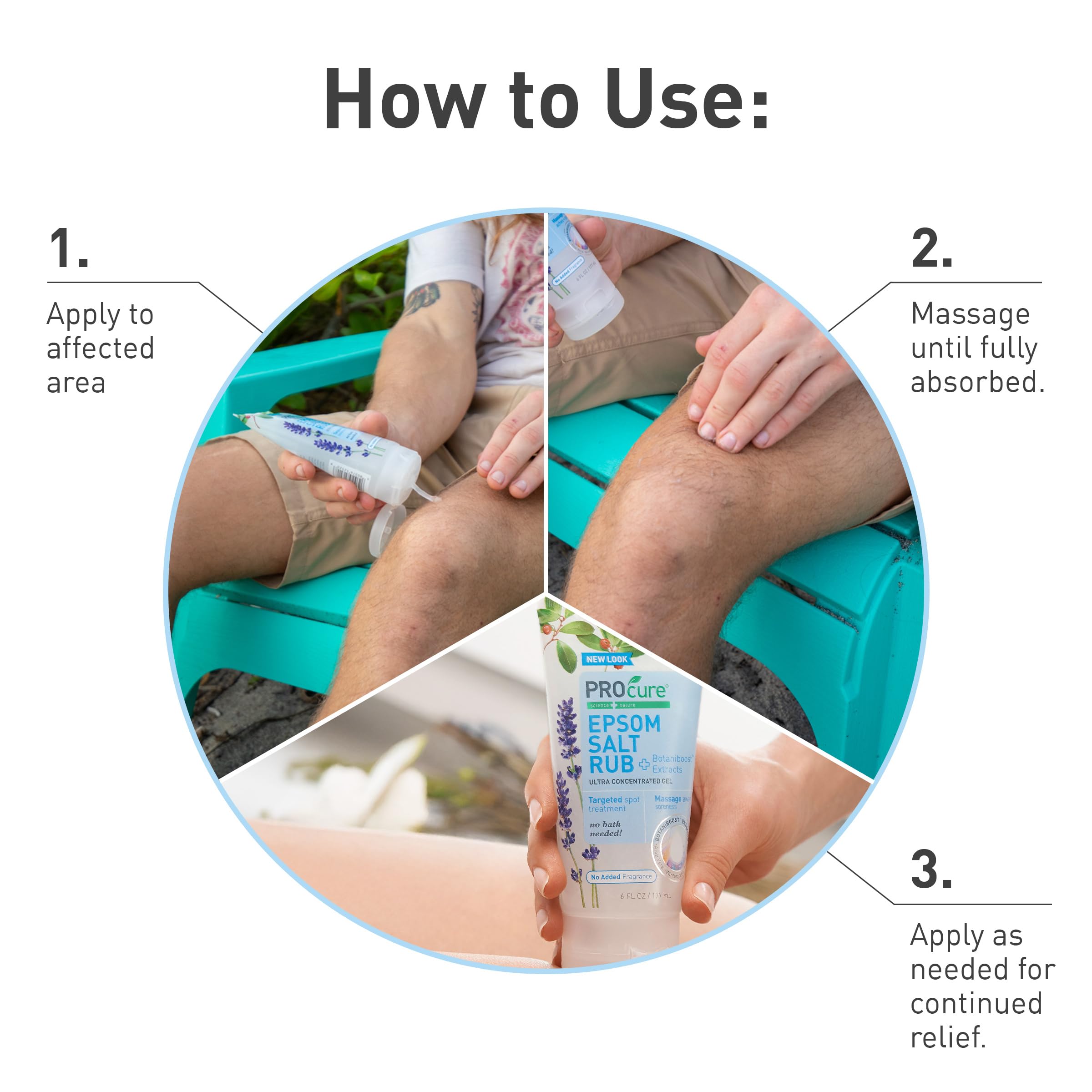 PROcure Epsom Salt Rub Gel – Concentrated Muscle Relief with Organic Aloe Vera & Essential Oils for Aches, Soreness & Tension – 2 Pack PROcureAu supplements