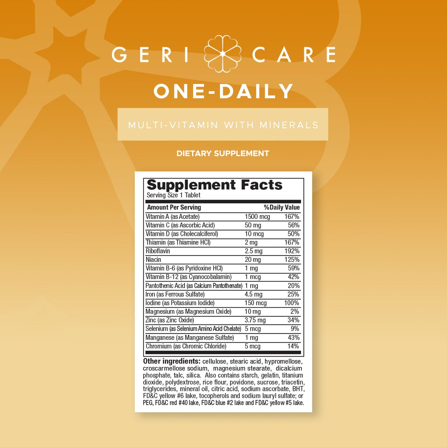 GeriCare One-Daily Multi-Vitamin & One-Daily Multi-Vitamin + Minerals Bundle – Complete Daily Nutritional Support with Essential Minerals for Energy GeriCareUS supplements