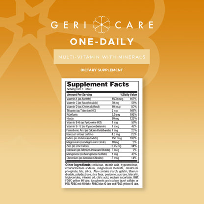 GeriCare One-Daily Multi-Vitamin & One-Daily Multi-Vitamin + Minerals Bundle – Complete Daily Nutritional Support with Essential Minerals for Energy GeriCareUS supplements