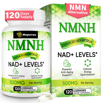 Mapurwn NMNH (Dihydronicotinamide Mononucleotide), NMN Supplement, 500mg per Serving NAD Supplement to Boost NAD+ Levels As We Age for Women & Men, Anti-Aging, Energy, Focus, 120 Count MapurwnAu supplements