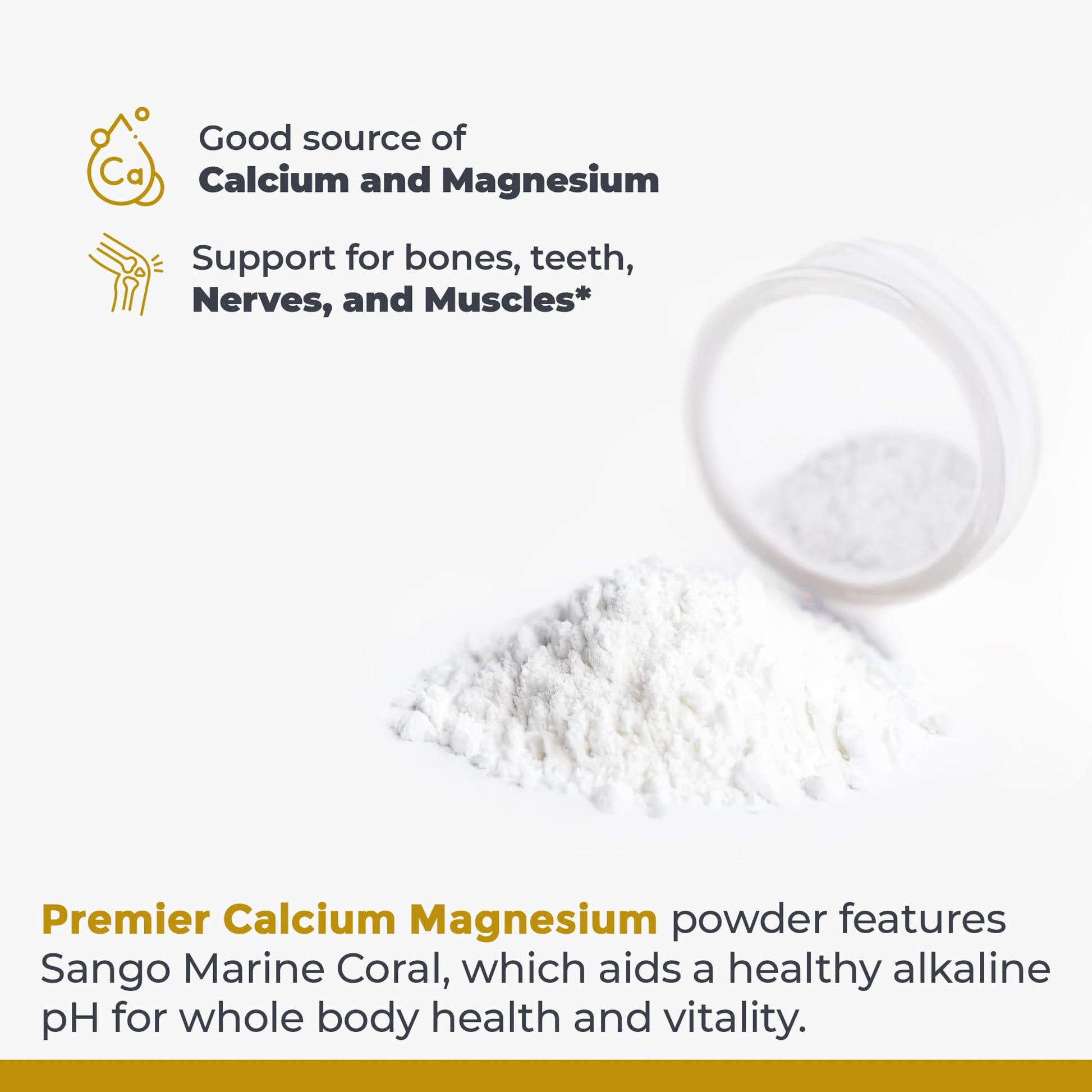 Premier Research Labs Calcium Magnesium Powder - Natural Coral Calcium Powder for Bone Health, Mix with Water for Alkaline PH Balance - 8 oz Premier Research LabsAu supplements