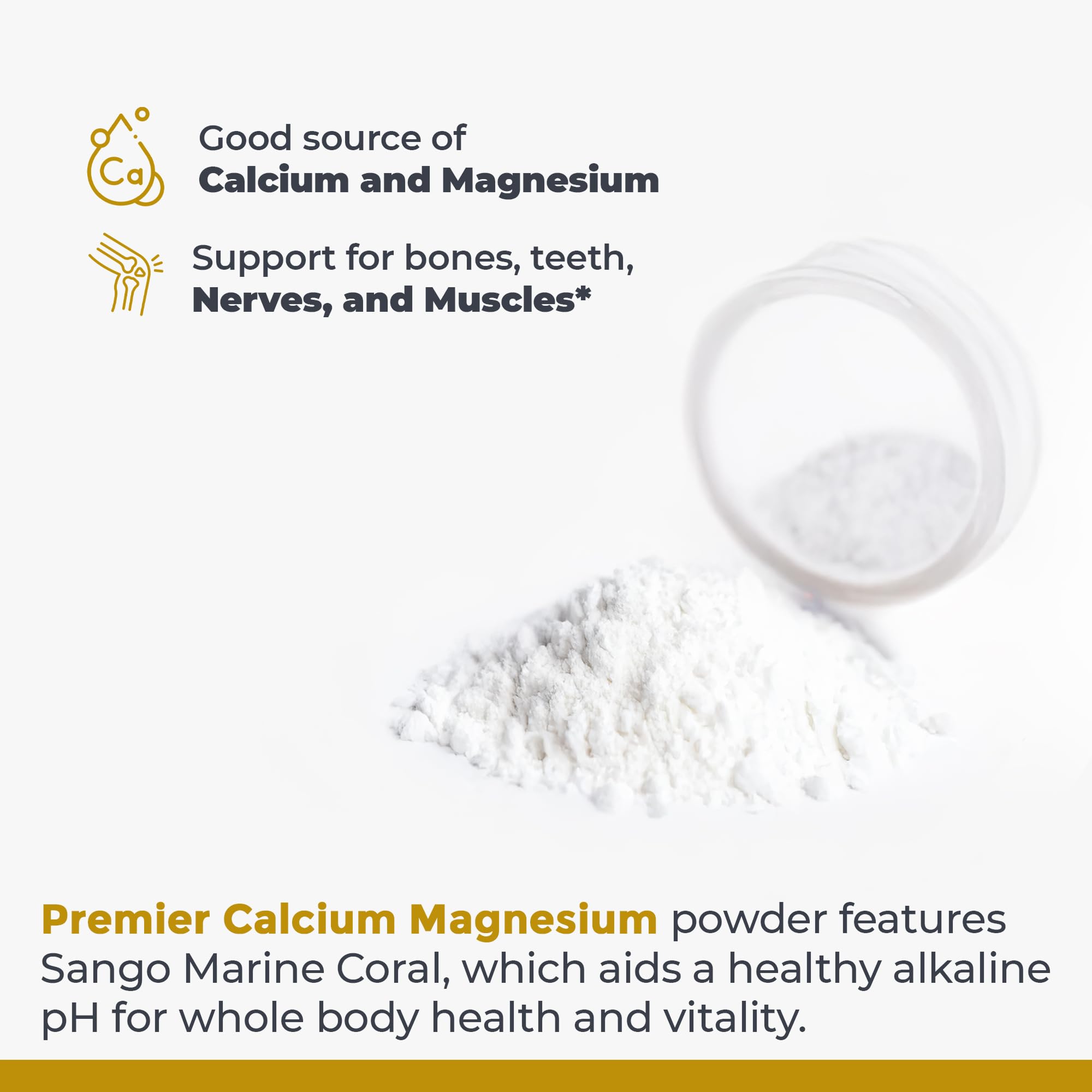 Premier Research Labs Calcium Magnesium Powder - Natural Coral Calcium Powder for Bone Health, Mix with Water for Alkaline PH Balance - 8 oz Premier Research LabsAu supplements