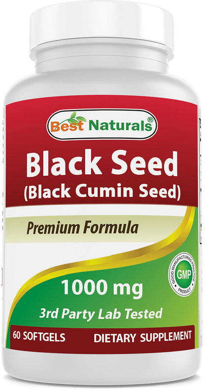 Best Naturals 2 Packs Black Seed Oil Capsules 1000 mg (Non-GMO) Nigella Sativa Best NaturalsUS supplements