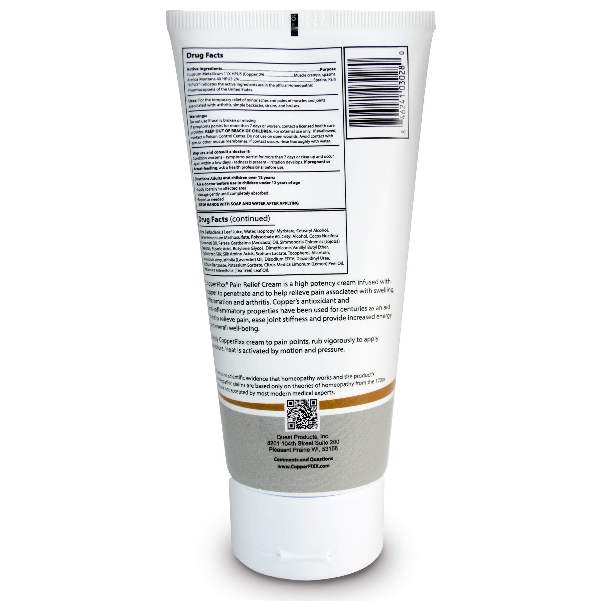 CopperFixx Pain Relief Cream, 5 Fl Oz Tube Powered by Copper with Heat Technology Arnica for Muscle & Stiffness Joint Inflammation, Knee, Back, Shoulder Arthritis Pain. Fast Acting, CF03028 CopperFixxAu supplements