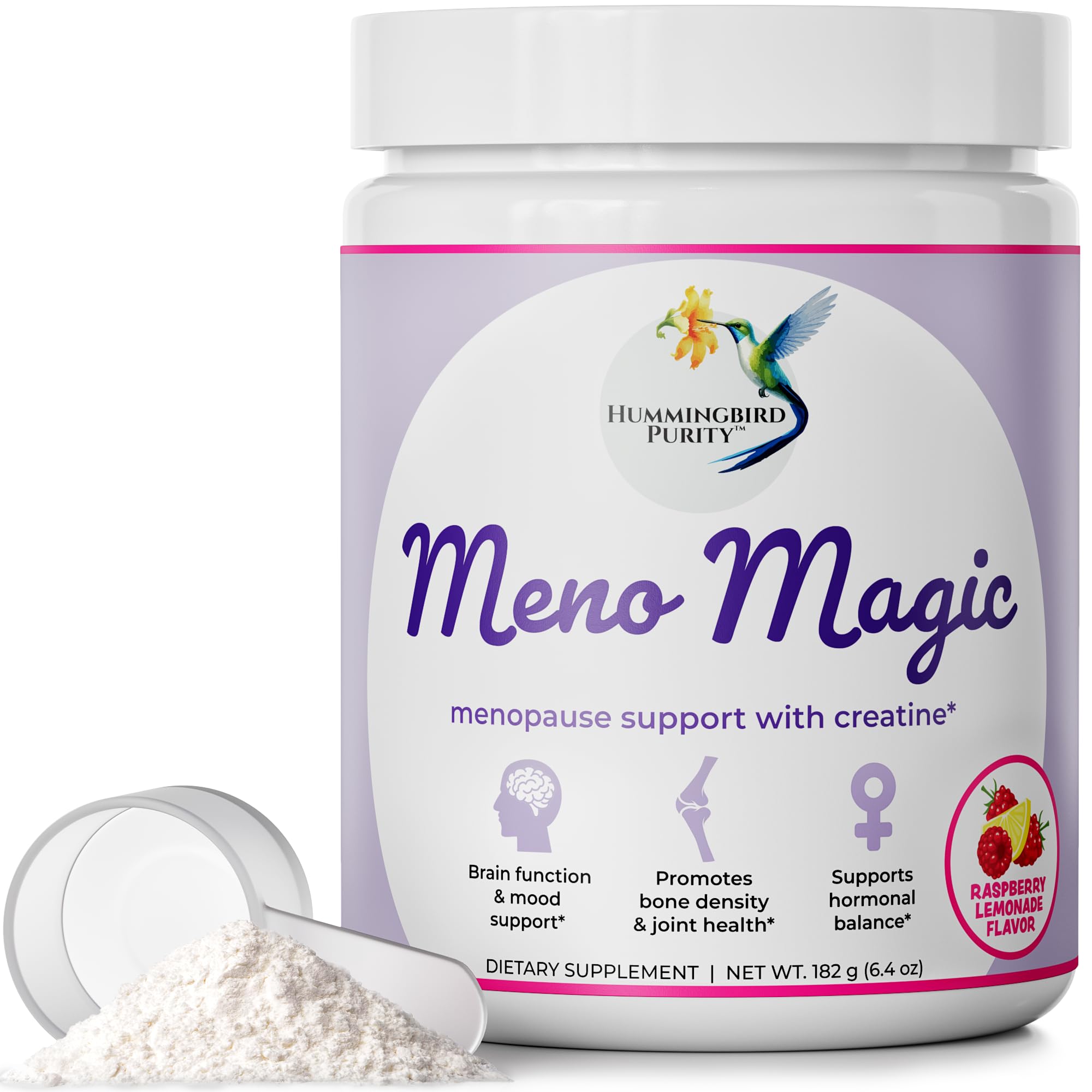 Meno Magic Menopause Support Drink – Raspberry Lemonade with Creatine, Herbs & Vitamins | 30 Servings Hummingbird PurityAu supplements