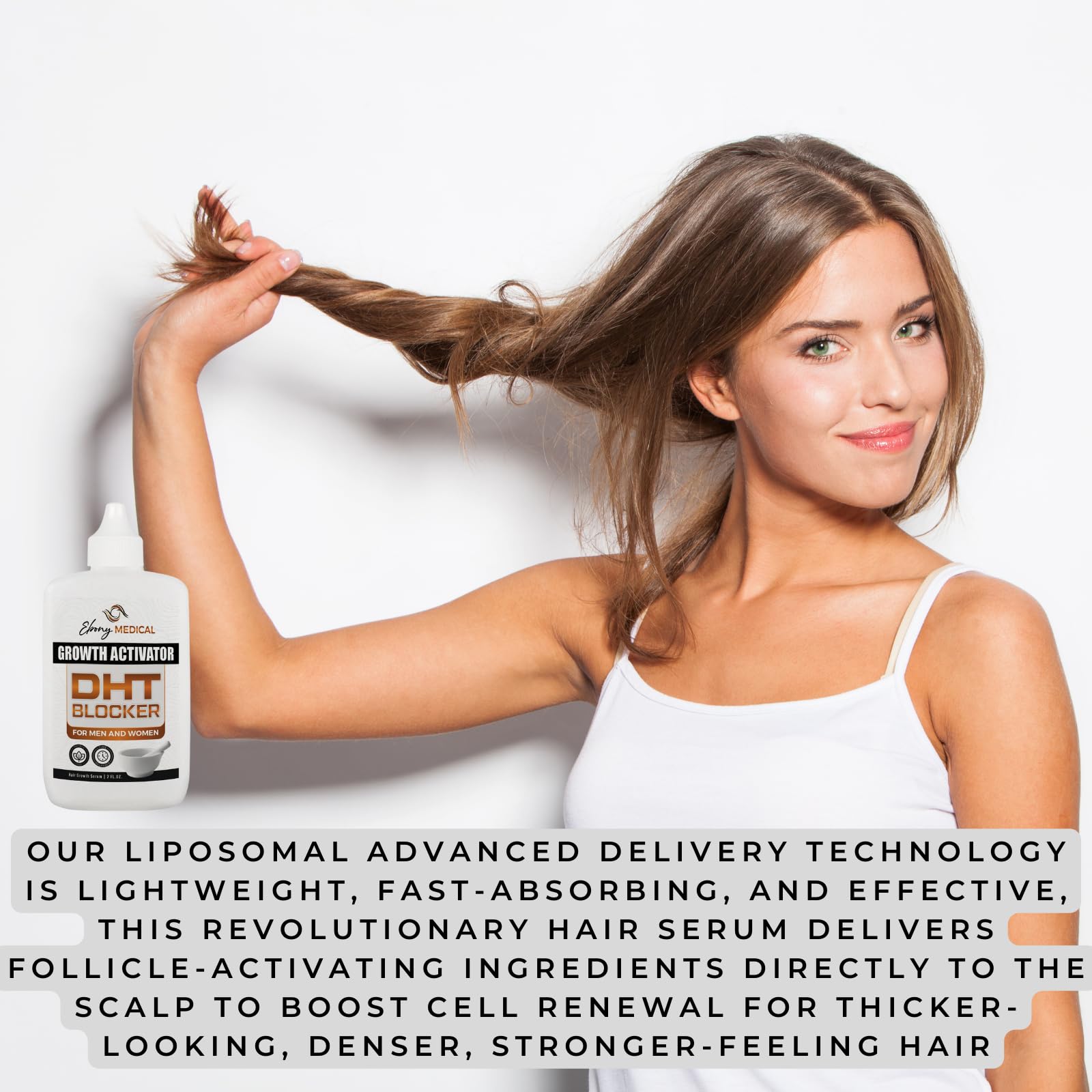 Ebony Medicals DHT Blocker Hair Growth Serum - Hair Loss Supplement, Supports Natural Regrowth Natural CurvesAu supplements