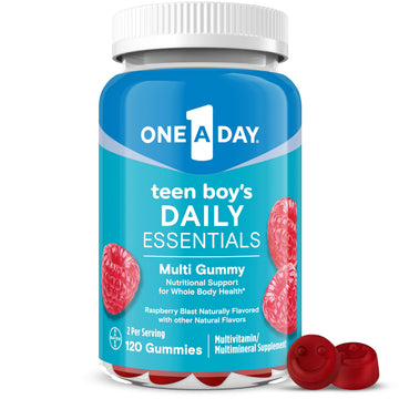 One A Day Teen Boy’s Daily Essentials Multivitamin Gummies, Teen Boy Vitamins with Vitamin C, Vitamin D, Bone Health, Immune Health