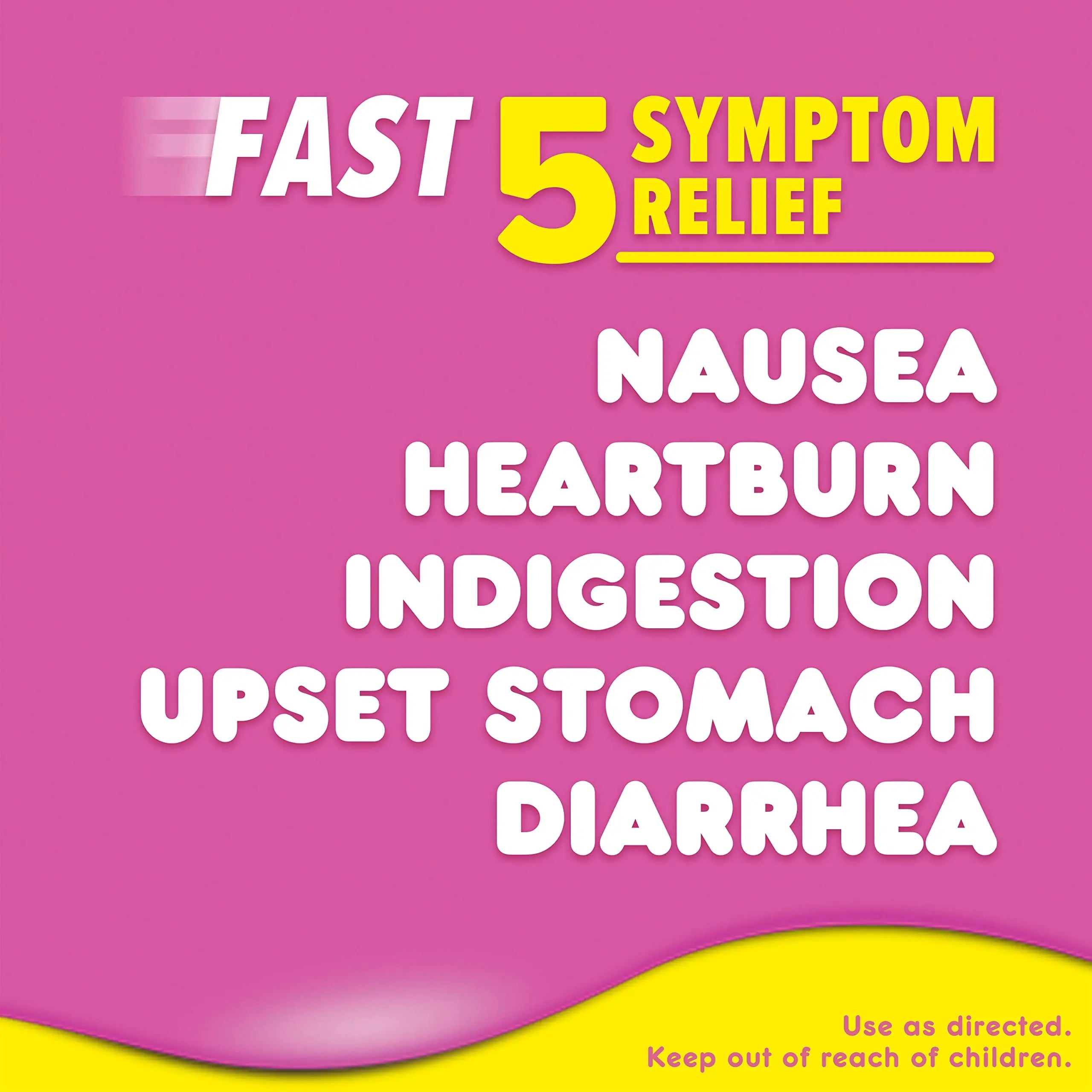 Pepto Bismol Liquicaps, Upset Stomach Relief, Nausea Relief, Heartburn Relief, Indigestion Relief, Anti Diarrhea Medication for Adults - 5 Symptom Fast Relief, No Flavor, 48 ct Pepto Bismolnz supplements