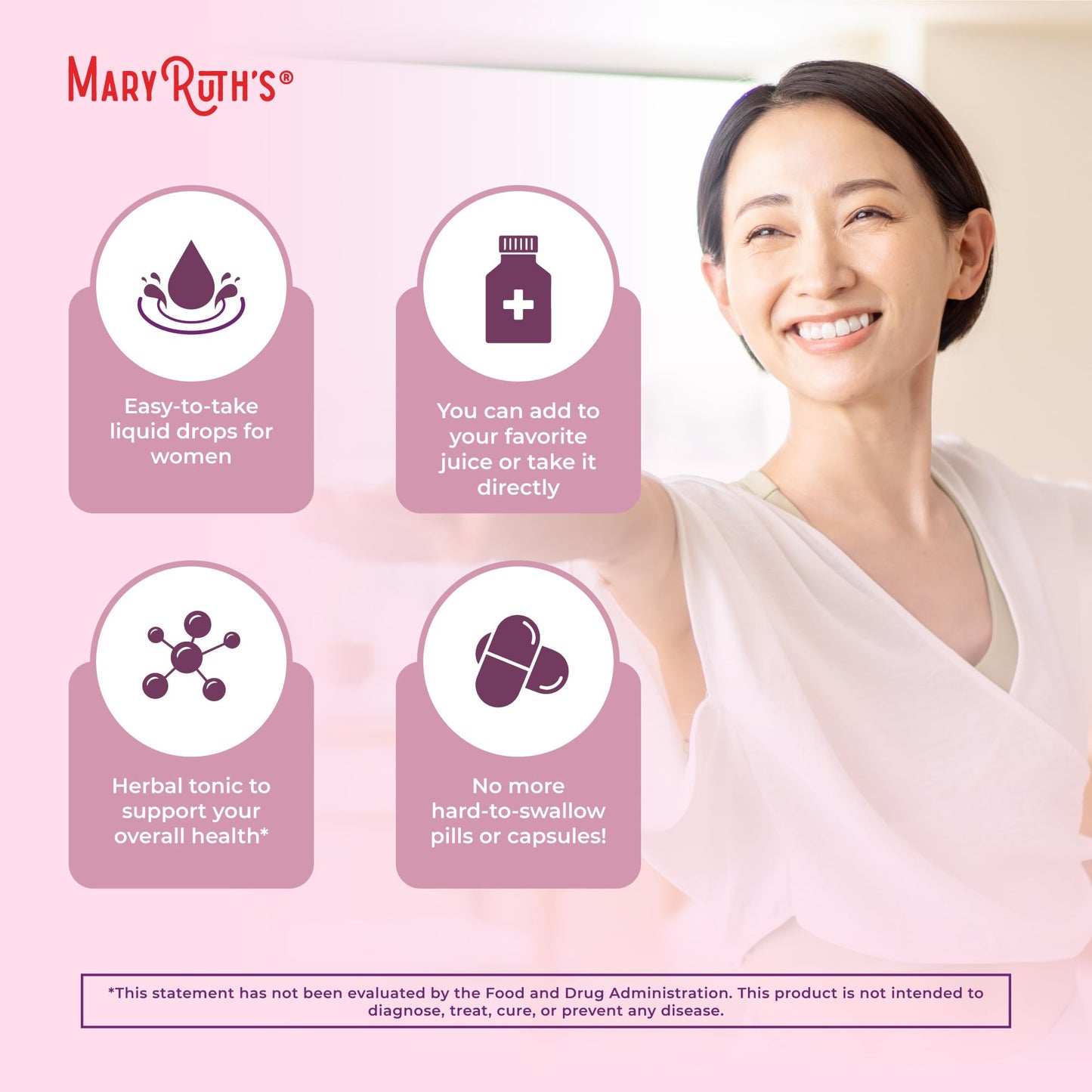 MaryRuth Organics USDA Organic Women's Wellness Liquid Herbal Supplements | Includes Stinging Nettle, Raspberry Leaf, Eleuthero Root, Chaste Tree Berry | Menstrual Support | Non-GMO, Vegan MARYRUTH'SUS supplements