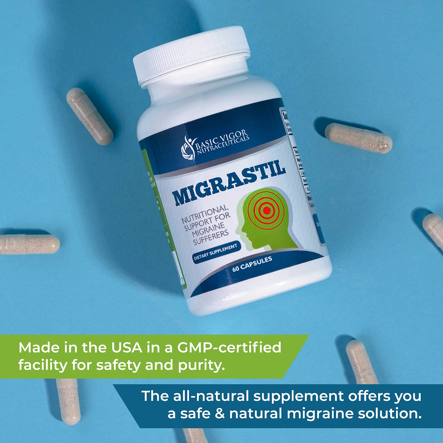 Migraine Stick & Migrastil Migraine Relief Capsules Bundle Basic VigorAu supplements