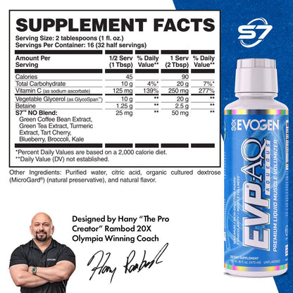 Evogen EVP AQ Unflavored | Premium Liquid Glycerol, Betaine anhydrous, S7, Sodium EvogenUS supplements