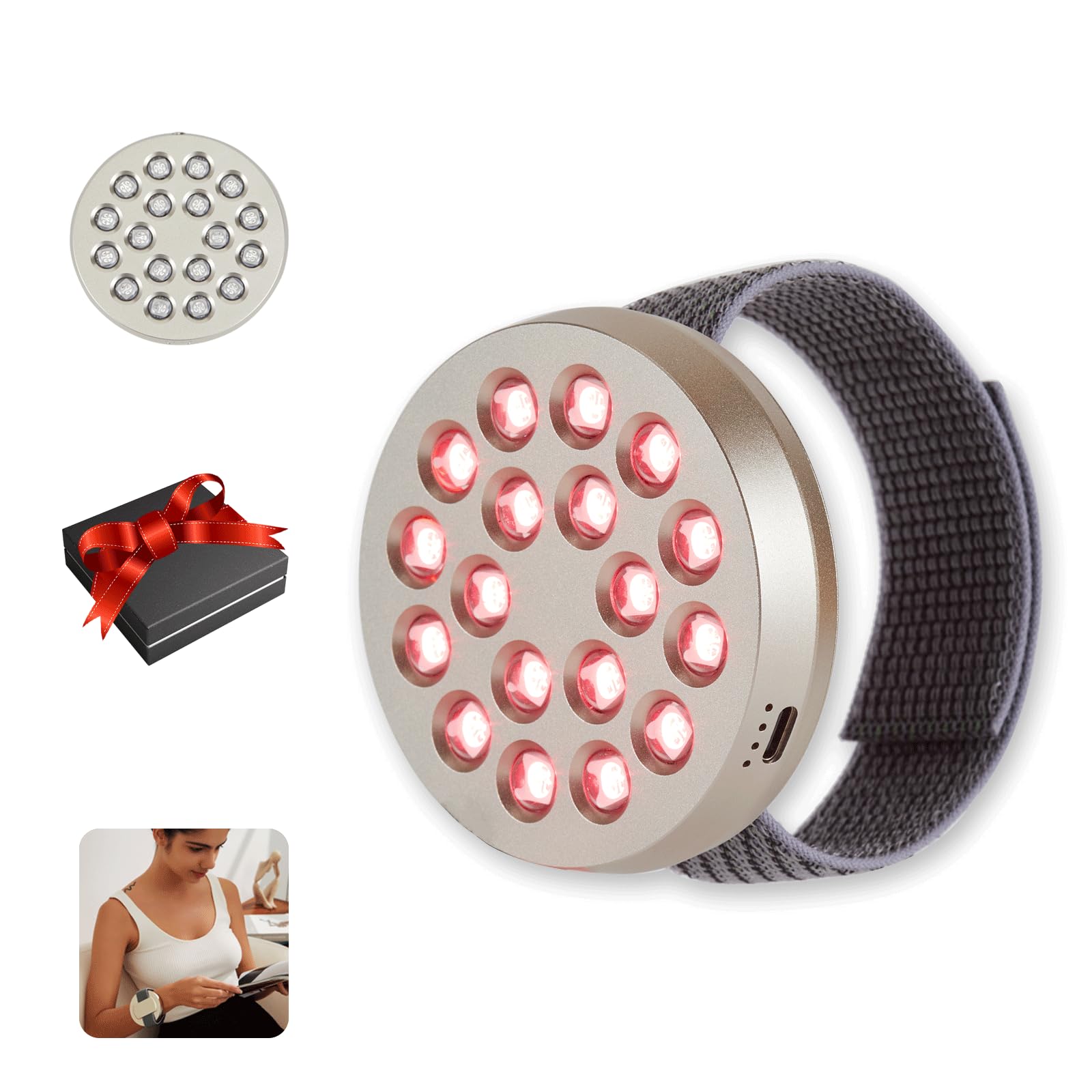 Red Light Therapy Device, Wearable Light Therapy Lamp for Pain Relief for Knee Muscle Feet Hands OrigintekAu supplements