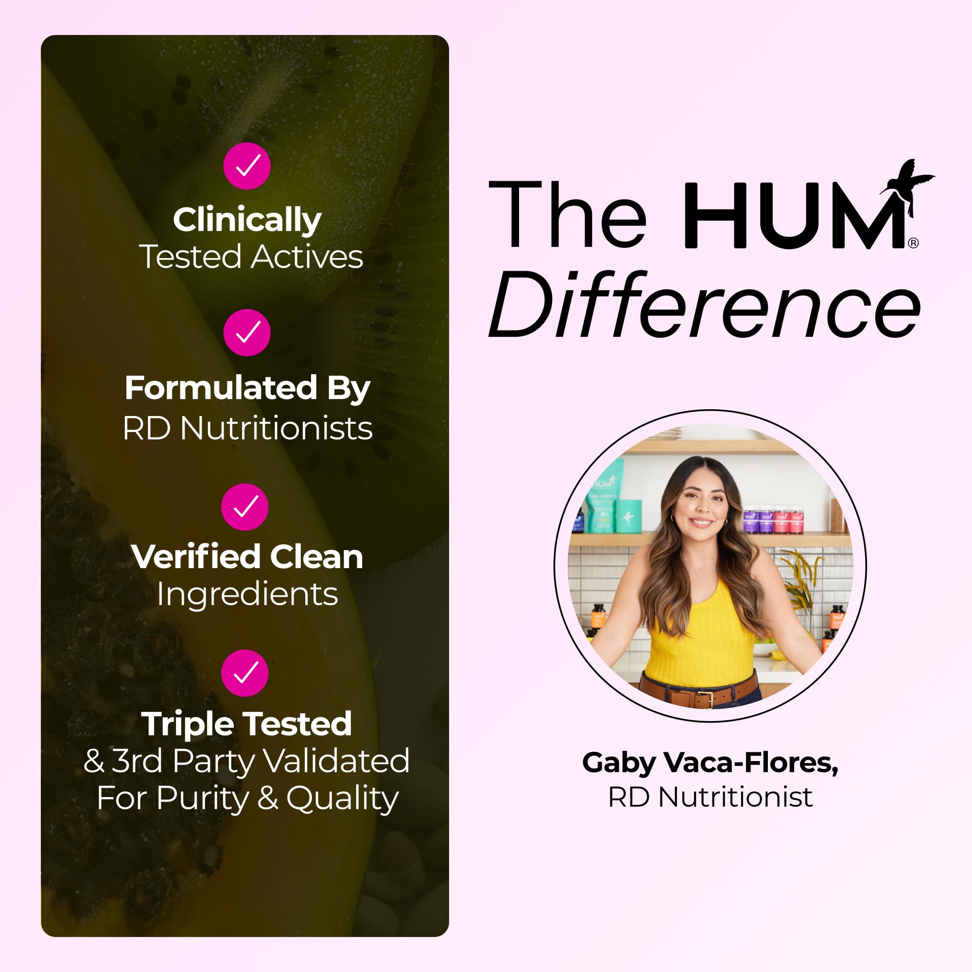 HUM Hair Strong Daily Hair Growth Gummies with Biotin, Zinc, Vitamin B12 to Support Growth, Folic Acid & Vitamin B12 Gummy Vitamins for Healthy Hair Support for Women and Men, 60 Gummies HUMAu supplements
