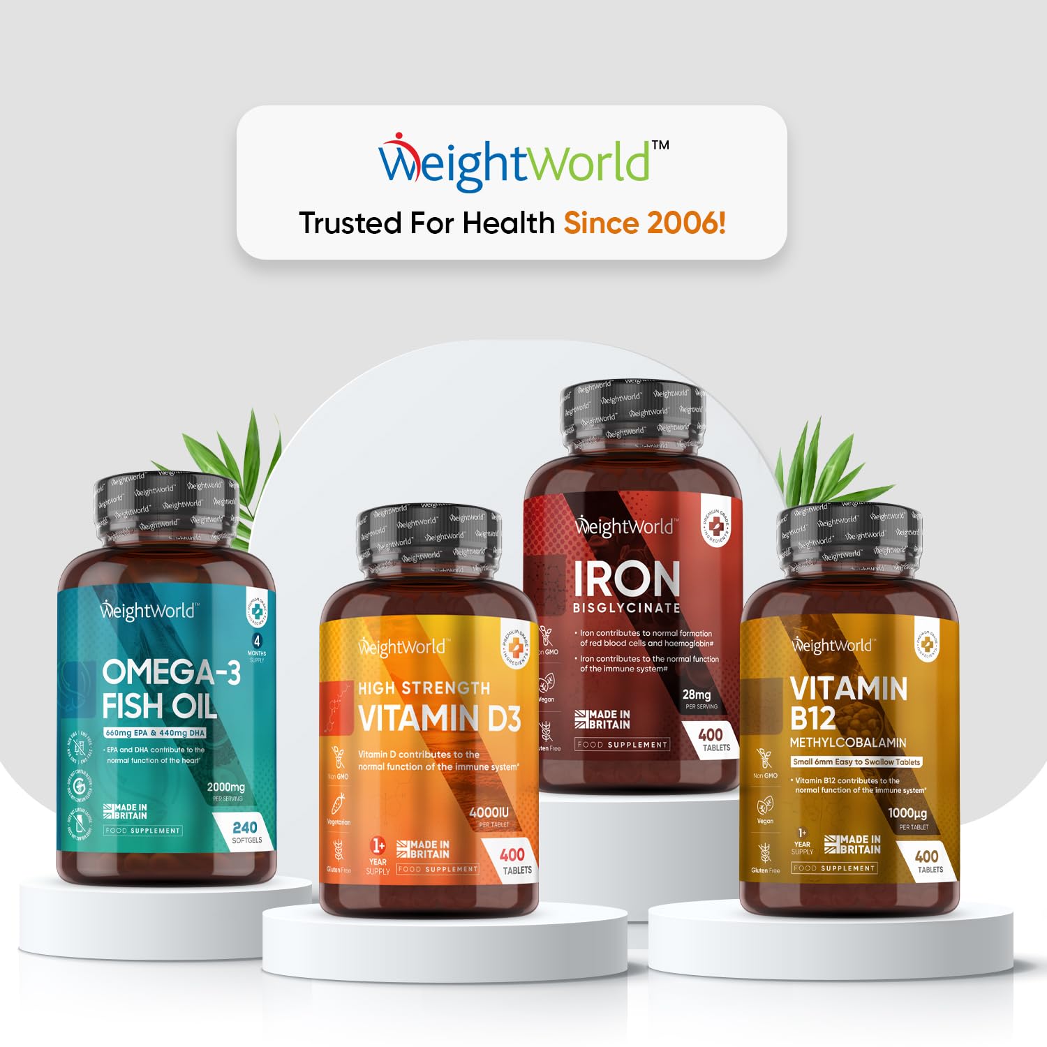 Vitamin D3 4000 IU – 400 High Strength Vitamin D Tablets (1+ Year Supply) – Vegetarian WeightWorldUS supplements