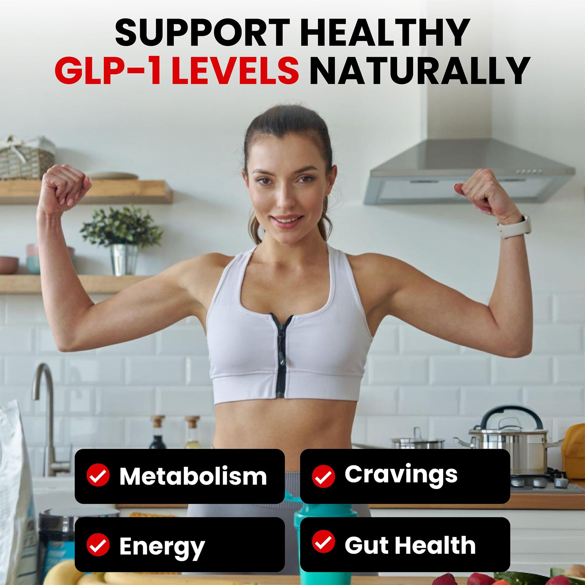 Zenrenu GLP-1 Supplement for Women - Natural Metabolism, Appetite & Craving Support – Super Berberine, Cinnamon,Akkermansia Probiotic,11-in-1 Gut Support - GLP Activate -60 Vegan Caps ZenrenuAu supplements