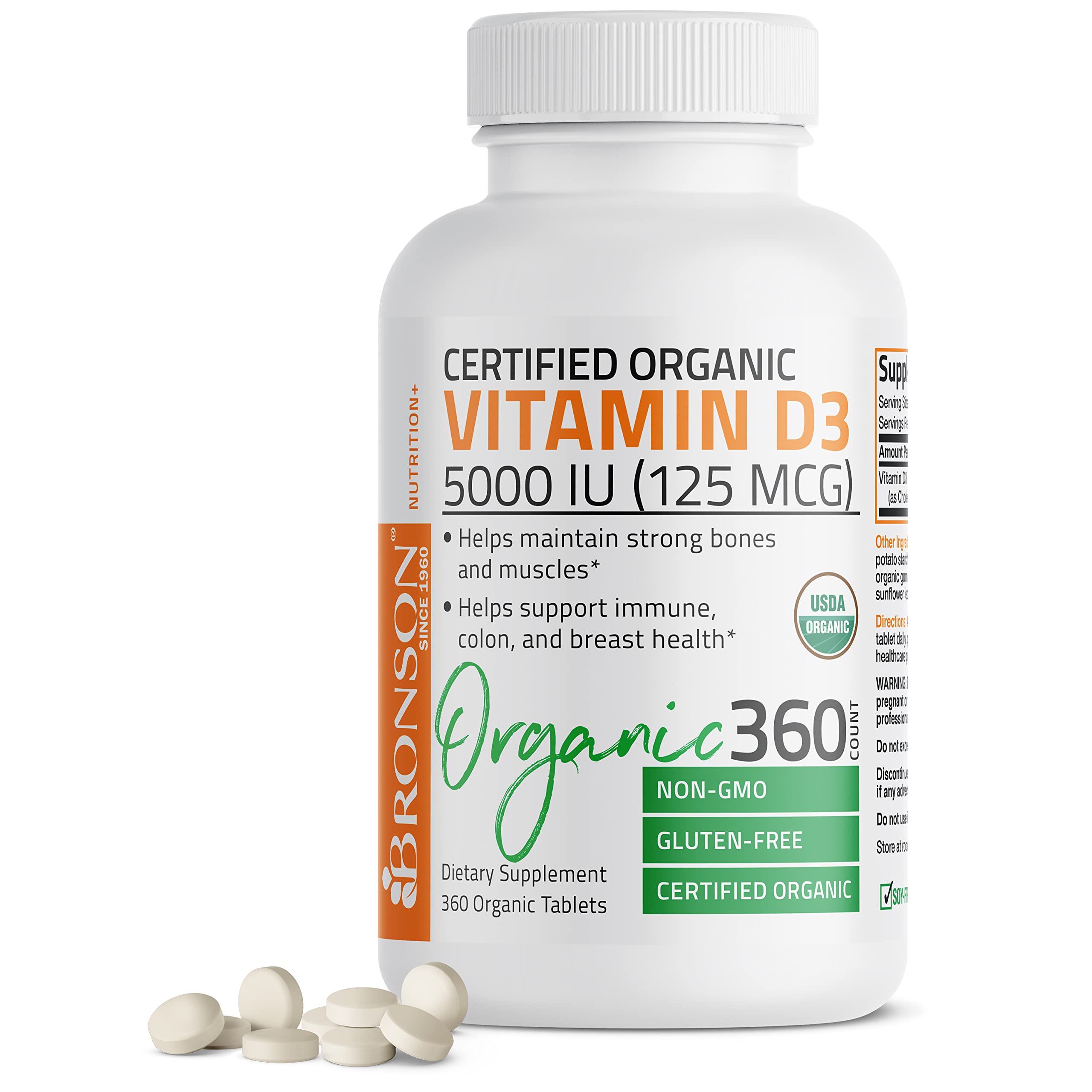Bronson Vitamin D3 5,000 IU (1 Year Supply) for Immune Support, Healthy Muscle BronsonAu supplements