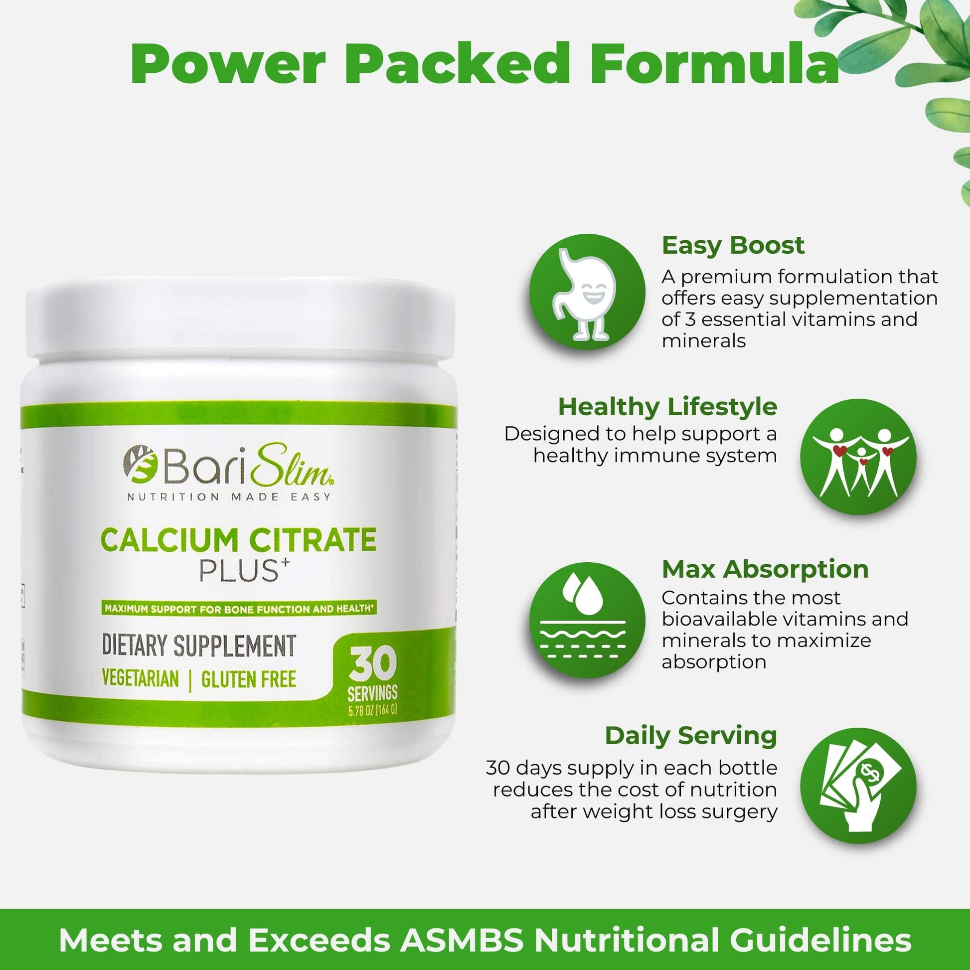BariSlim Bariatric Calcium Citrate Plus Powder - Formulated for Patients After Weight Loss BariSlimAu supplements