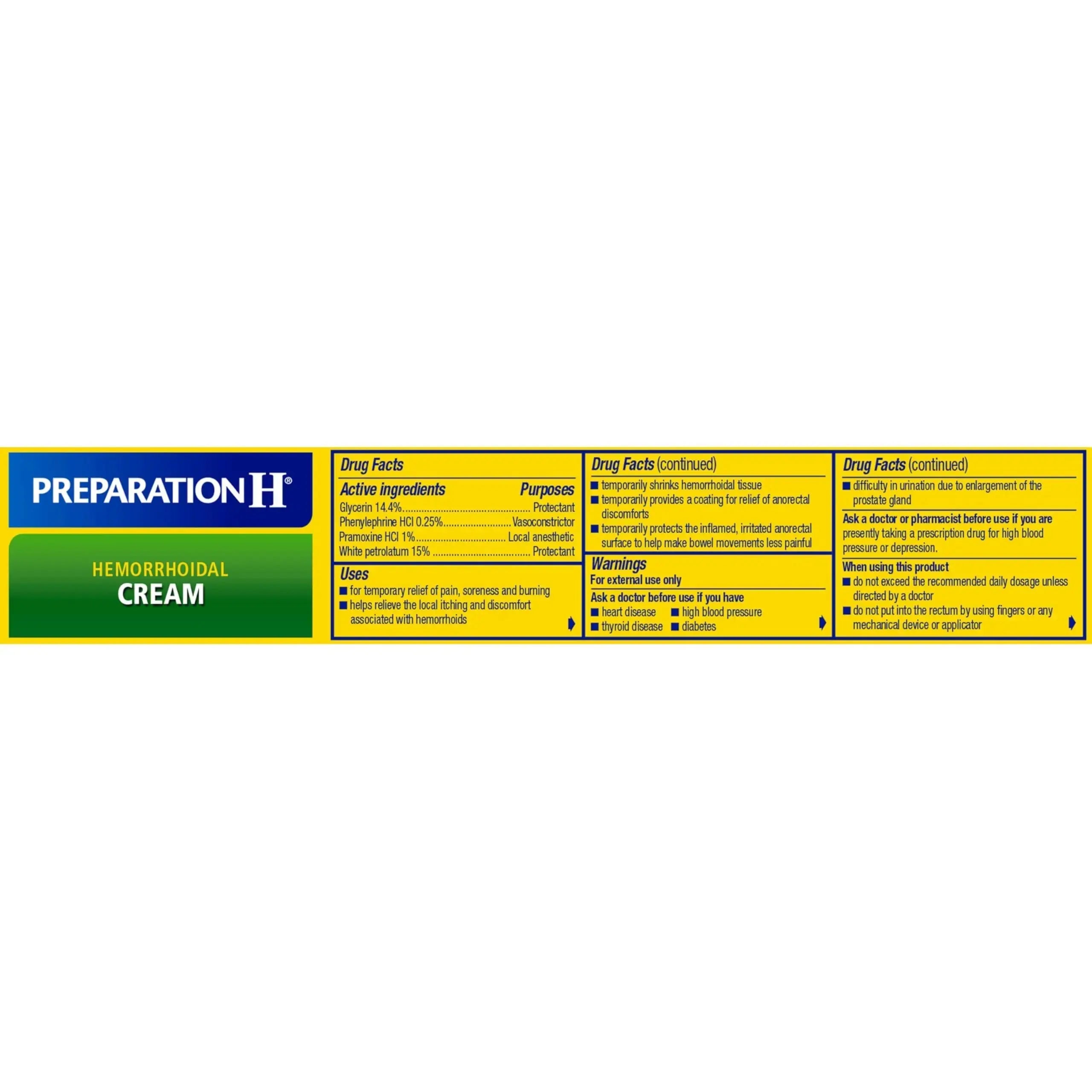 Preparation H Hemorrhoid Cream with Aloe for Multi-Symptom Relief - 1.8 Oz Tube Preparation HAu supplements