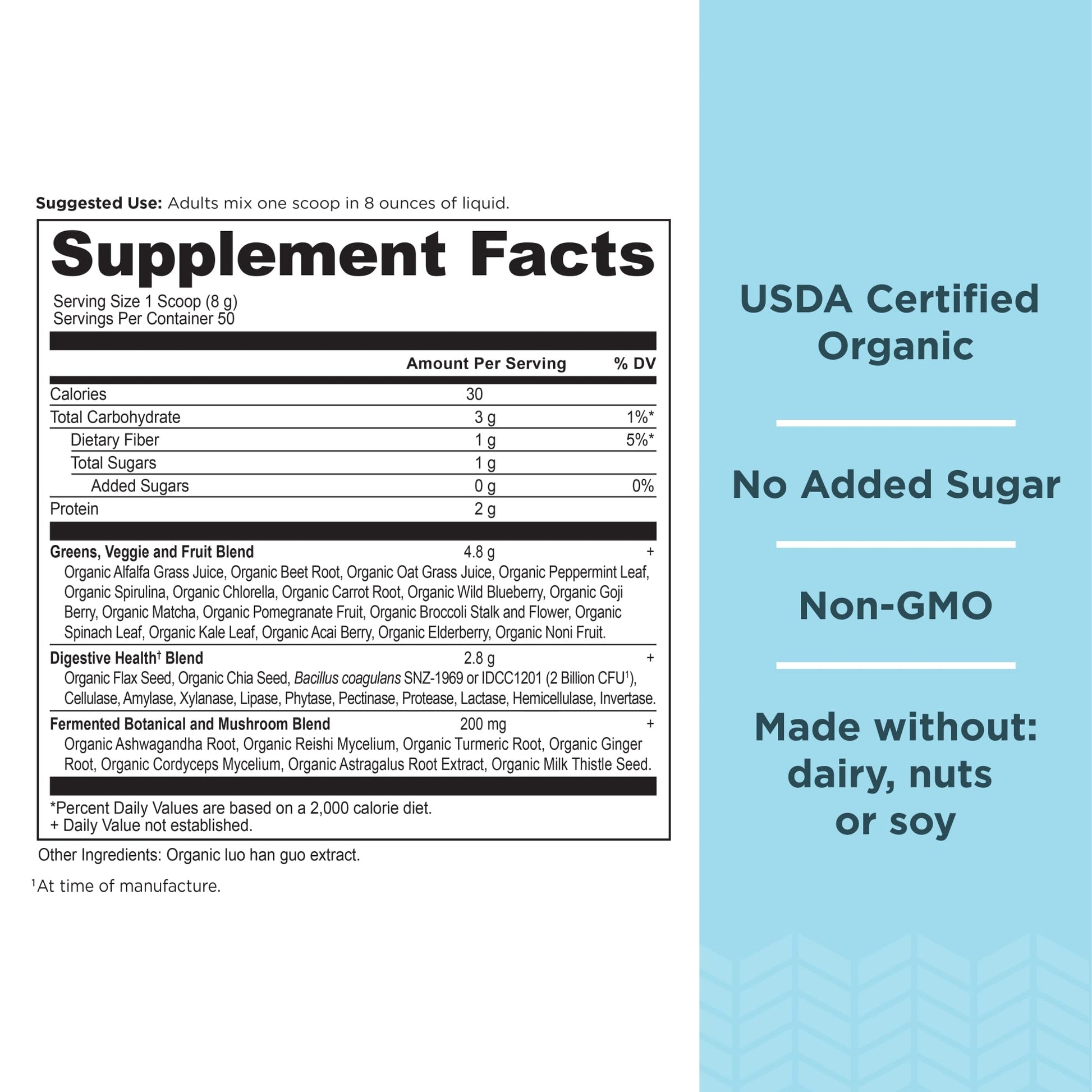 Ancient Nutrition Super Greens Powder, Organic Superfood Powder with Probiotics Made with Spirulina, Chlorella, Matcha, and Digestive Enzymes, 50 Servings, 14.1 oz Ancient NutritionAu supplements