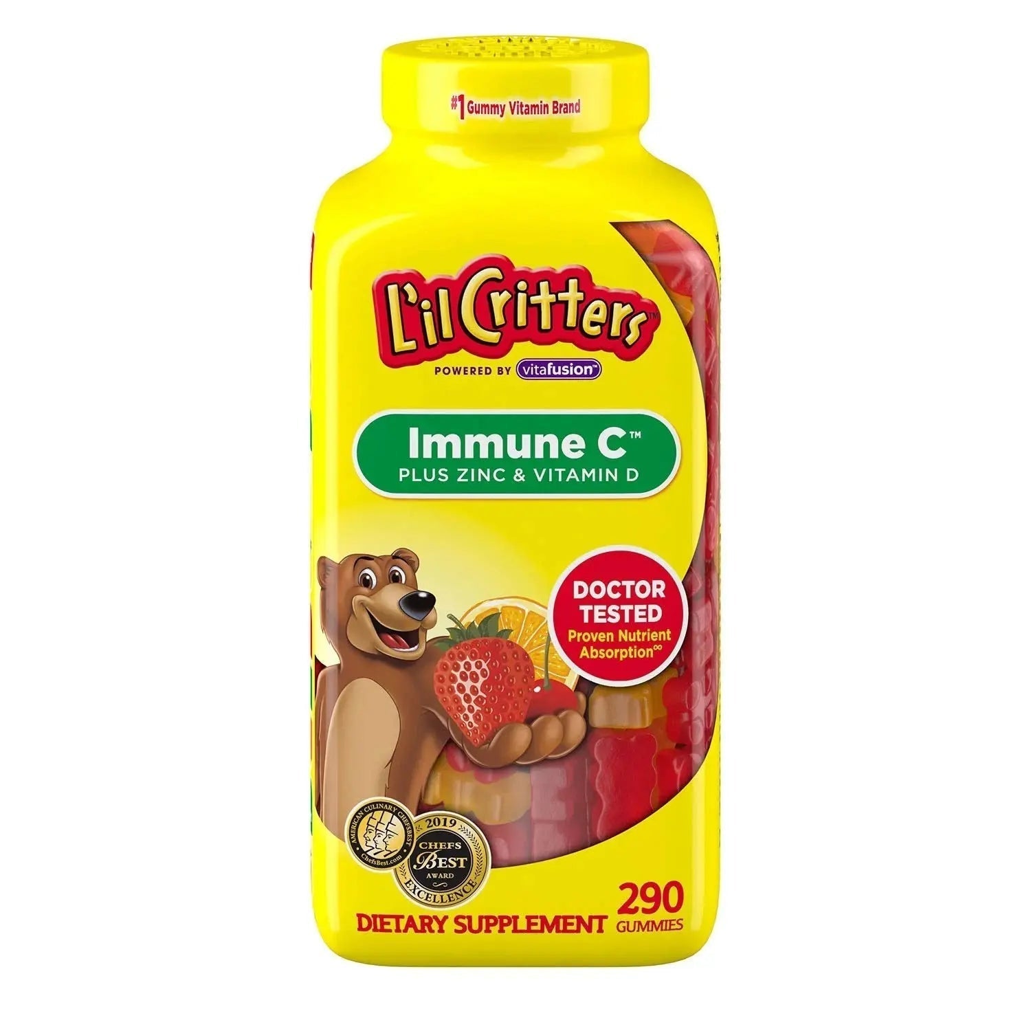 L'il Critter Kids' Immune C Plus Zinc and Vitamin D (290 Count) VitaAu supplements