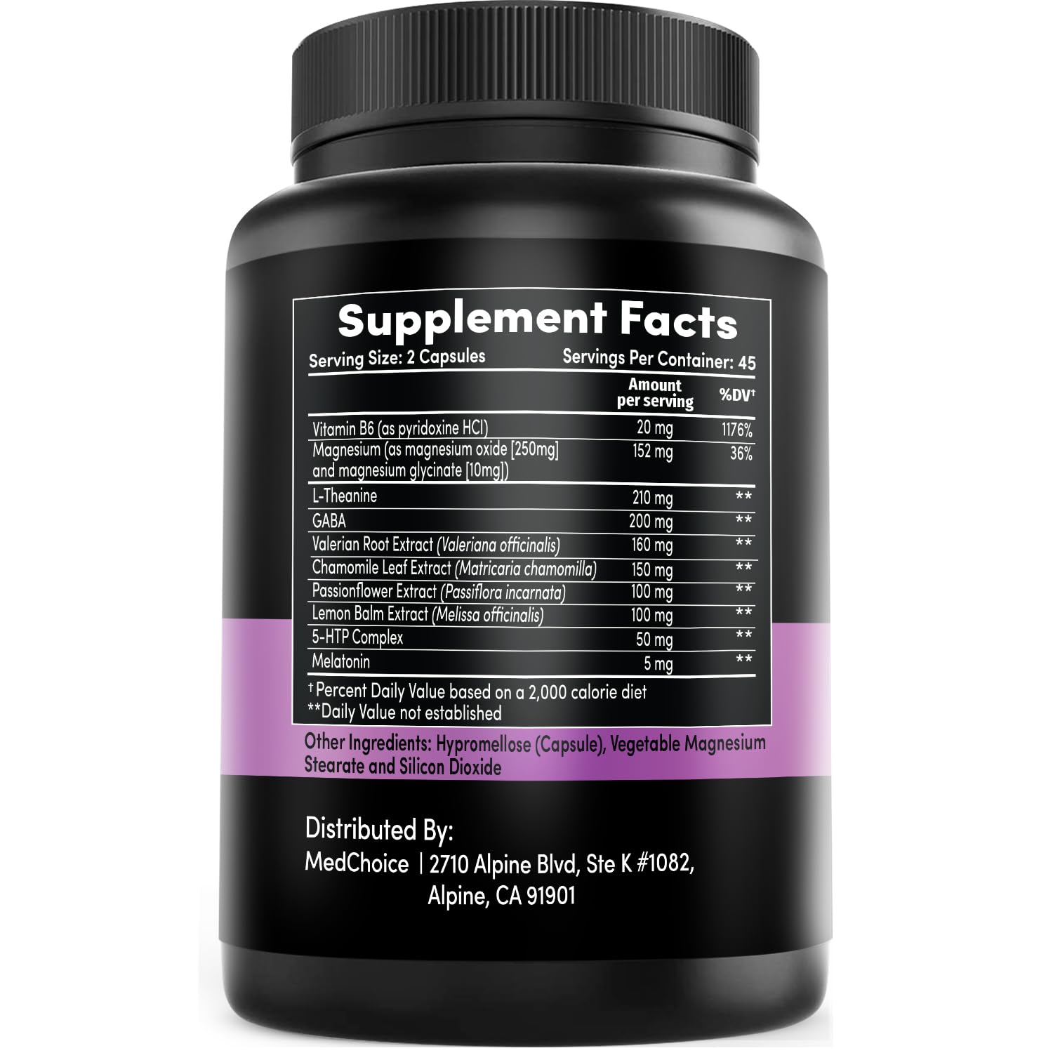 10-in-1 Melatonin Capsules - Melatonin 5mg Natural Sleep Aid for Adults MEDCHOICEUS supplements