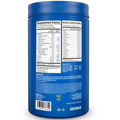 BIRDMAN Falcon Vegan Protein Powder Organic, Stevia & Sugar Free, Plant Based Protein BIRDMANUS supplements
