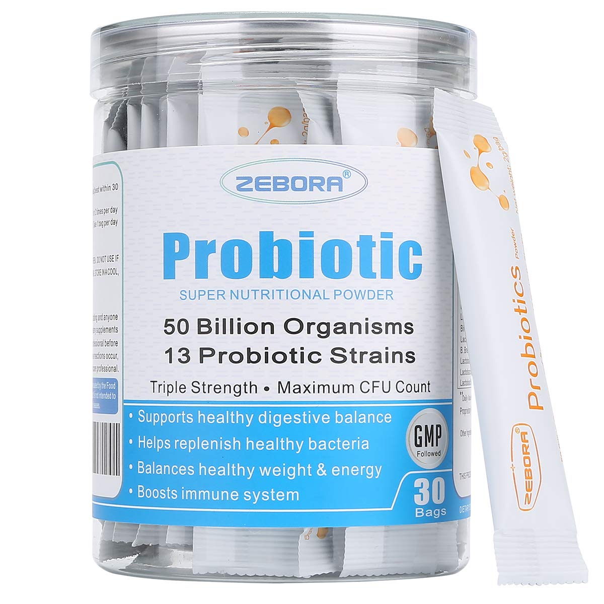 ZEBORA Probiotics for Women, Men and Kids, Prebiotics and Probiotics Powder ZEBORAAu supplements