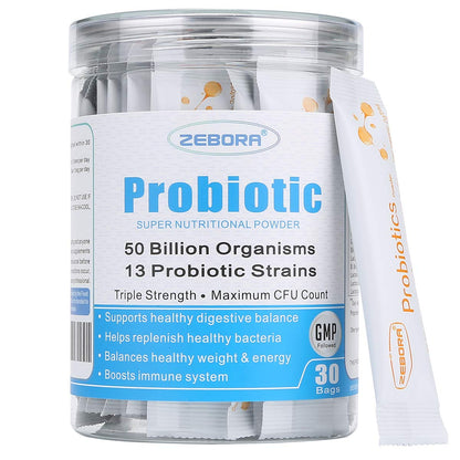 ZEBORA Probiotics for Women, Men and Kids, Prebiotics and Probiotics Powder ZEBORAUS supplements