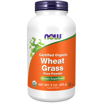 NOW Foods Supplements, Certified Organic and Non-GMO, Wheat Grass Powder, Green Superfood, 9-Ounce NOW FoodsAu supplements