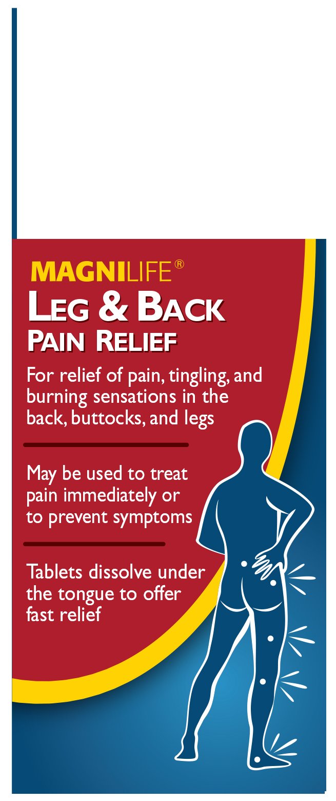 MagniLife Leg & Back Pain Relief Tablets,125 Ct, Fast-Acting Pain Relief Naturally Soothes Burning, Tingling & Stabbing Aches, Symptomatic or Preventative, Non-Habit Forming Quick-Dissolve Tablets MagniLifeAu supplements
