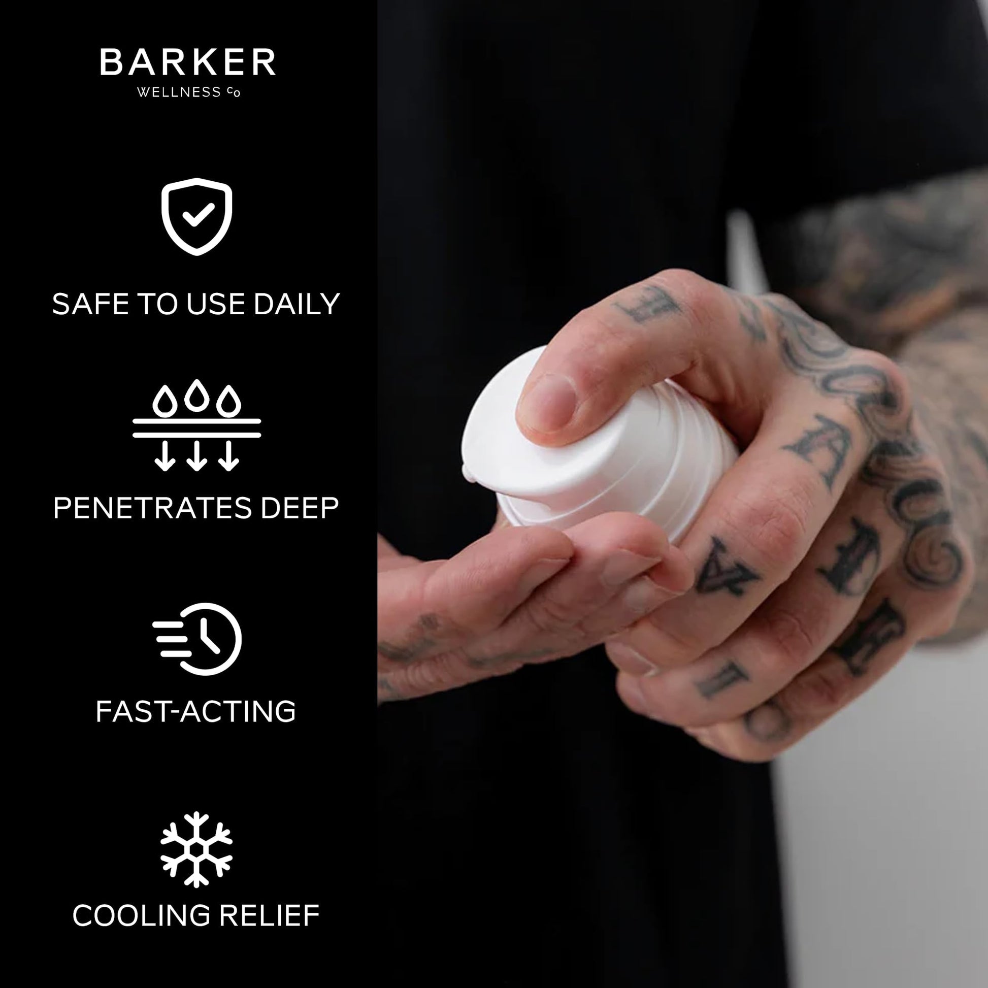 Barker Wellness Soothing Muscle Therapy Cream | Advanced Joint & Muscle Relief for Recovery & Relaxation | Enriched with Antioxidants & Moisturizing Vitamin E | All-Natural Vegan Formula (100ml) Barker Wellness CoAu supplements