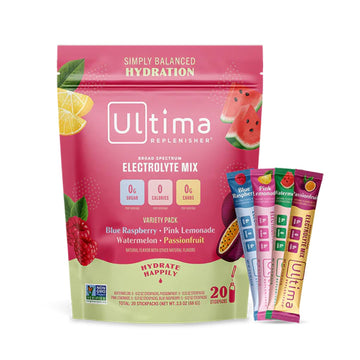 Ultima Replenisher Daily Electrolyte Drink Mix – Tropical Variety, 20 Stickpacks – Hydration Ultima ReplenisherAu supplements