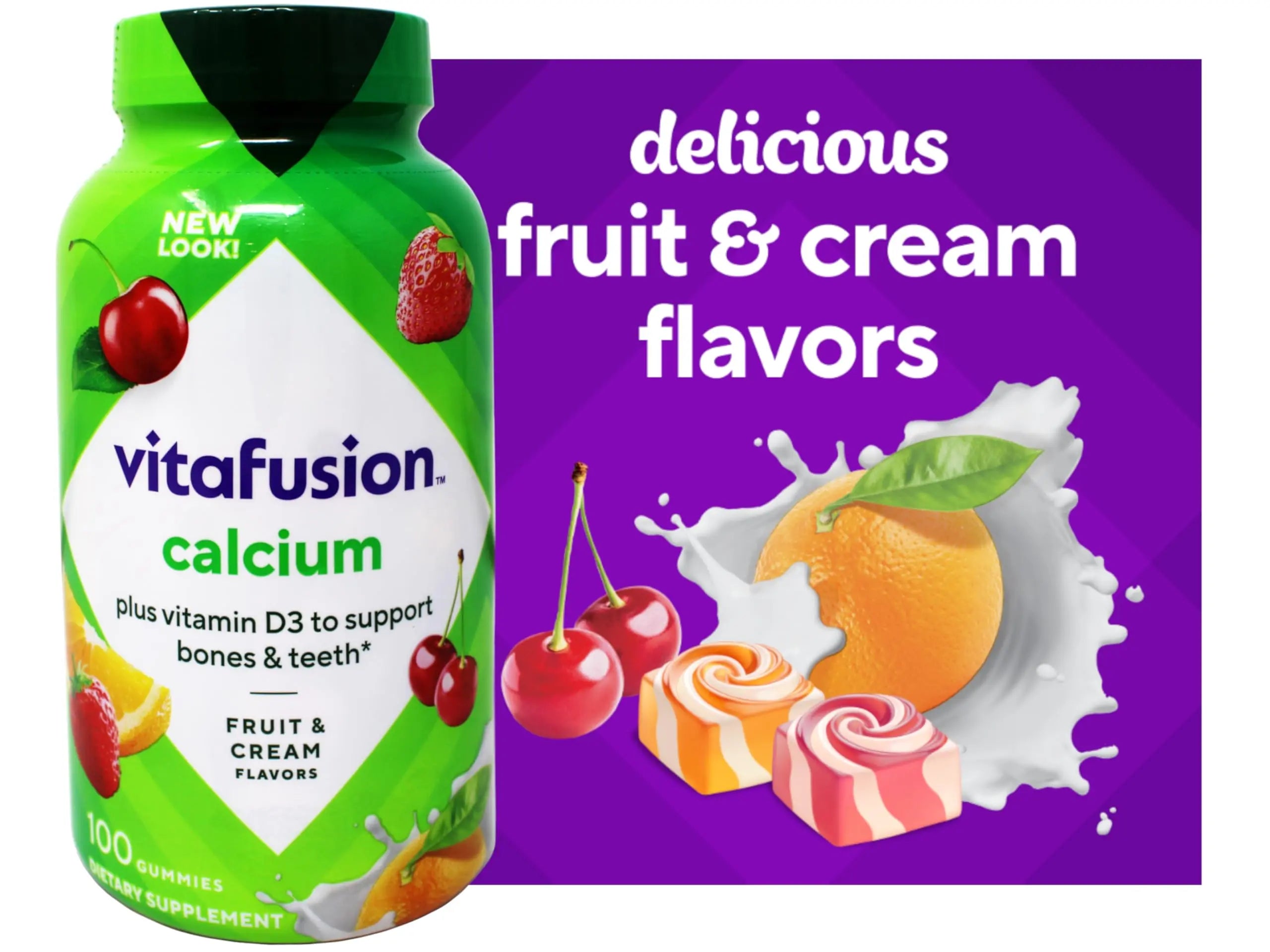 Vitafusion Calcium Adult Gummy Vitamins, 100 Gummy Vitamins VitafusionAu supplements