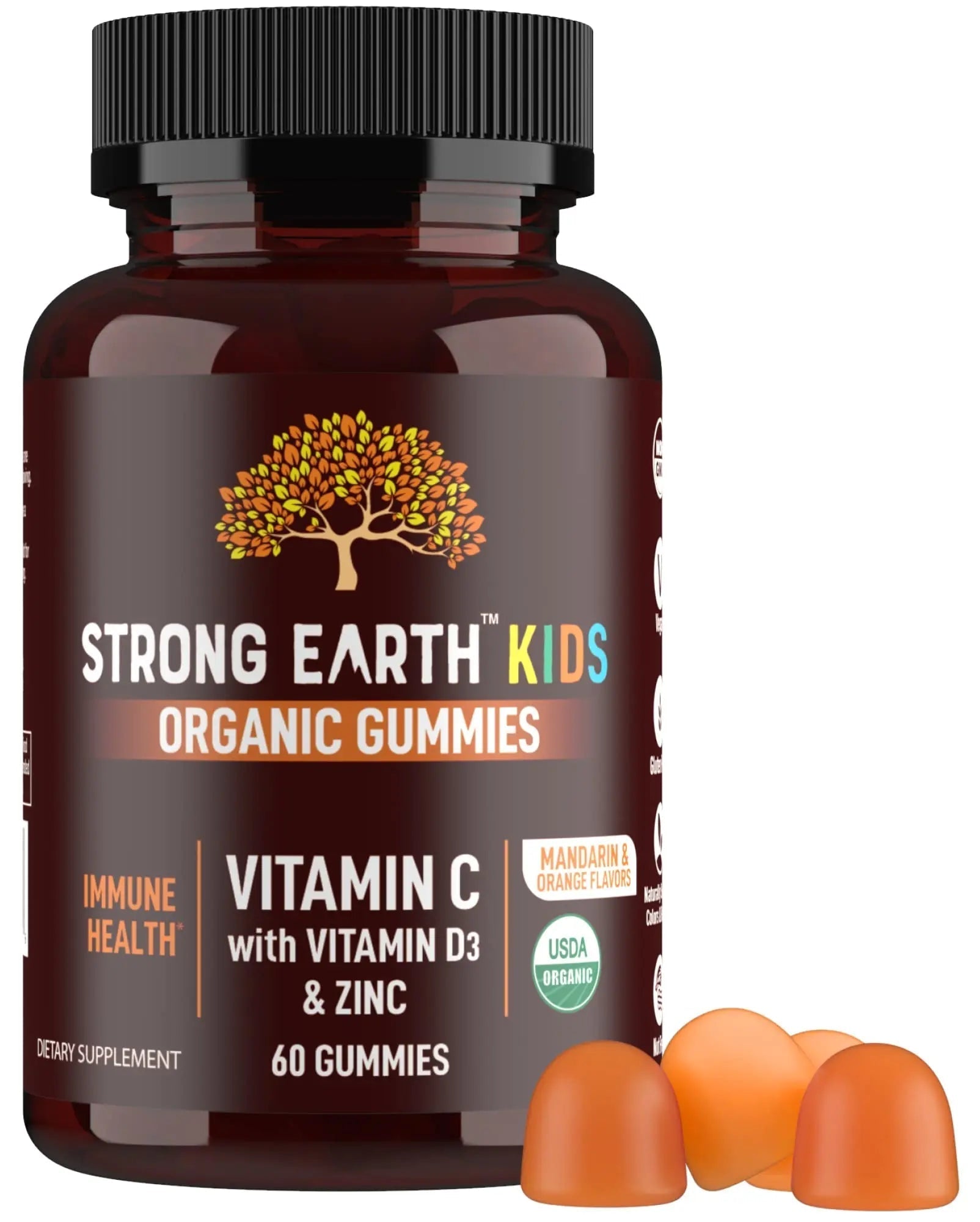 YUM-V'S Kids Strong Earth - Organic Immune Health Gummies with Vitamin C, Vitamin D3 Plus Zinc - Immune System Boost Zinc YUM-V'SAu supplements