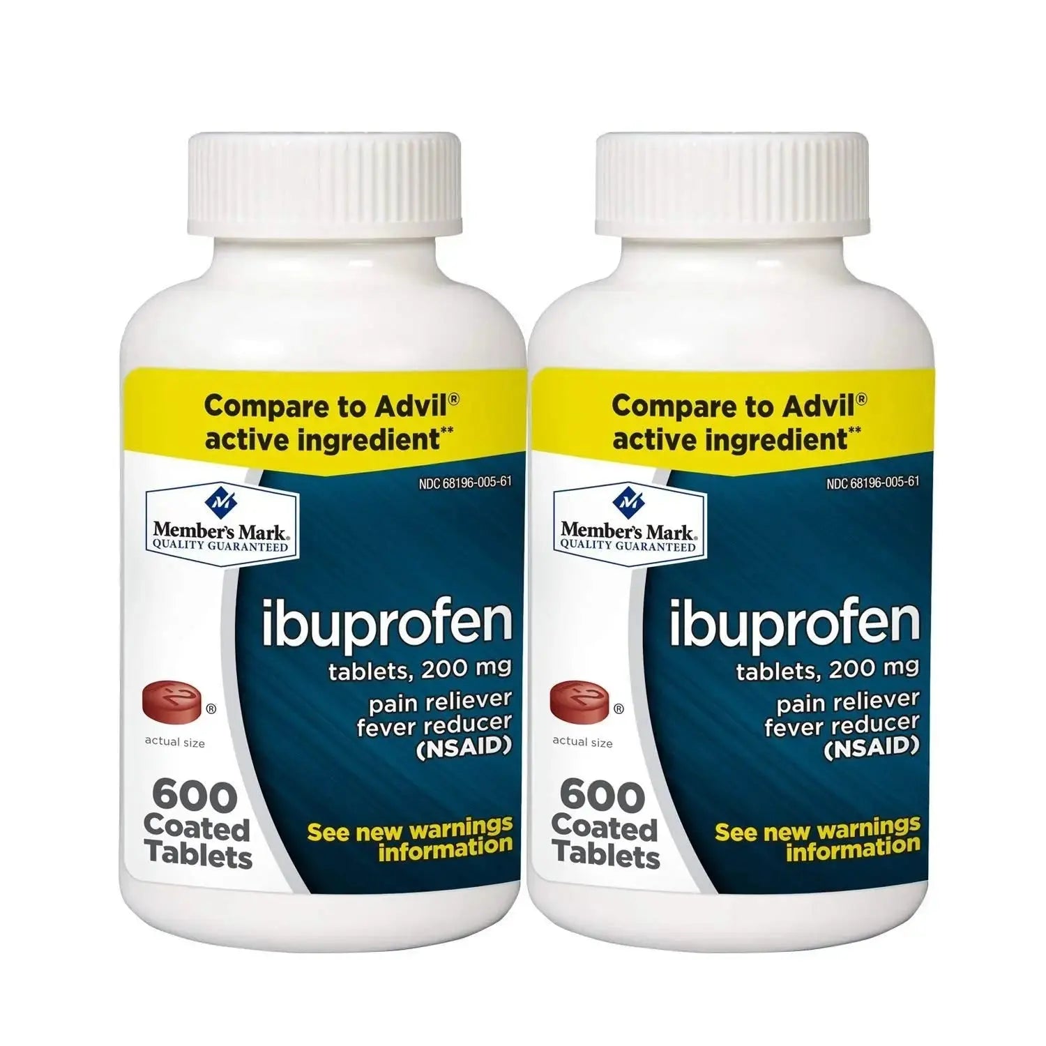 Member's Mark 200 mg Ibuprofen (600 ct., 2 ct.) R-LAKEAu supplements